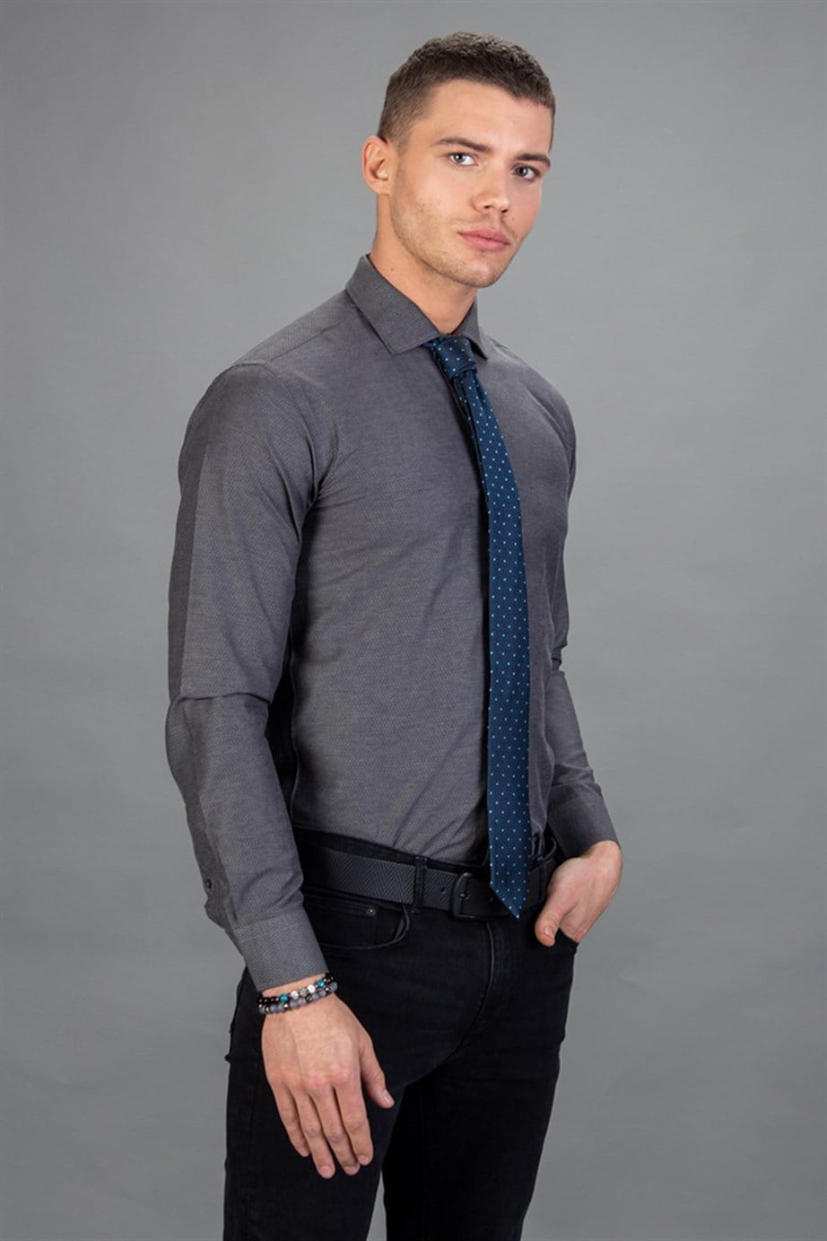 MODERN FIT LONG SLV TEXTURE 70/2   GÖMLEK SLIM FIT FORMAL - TEXTURE