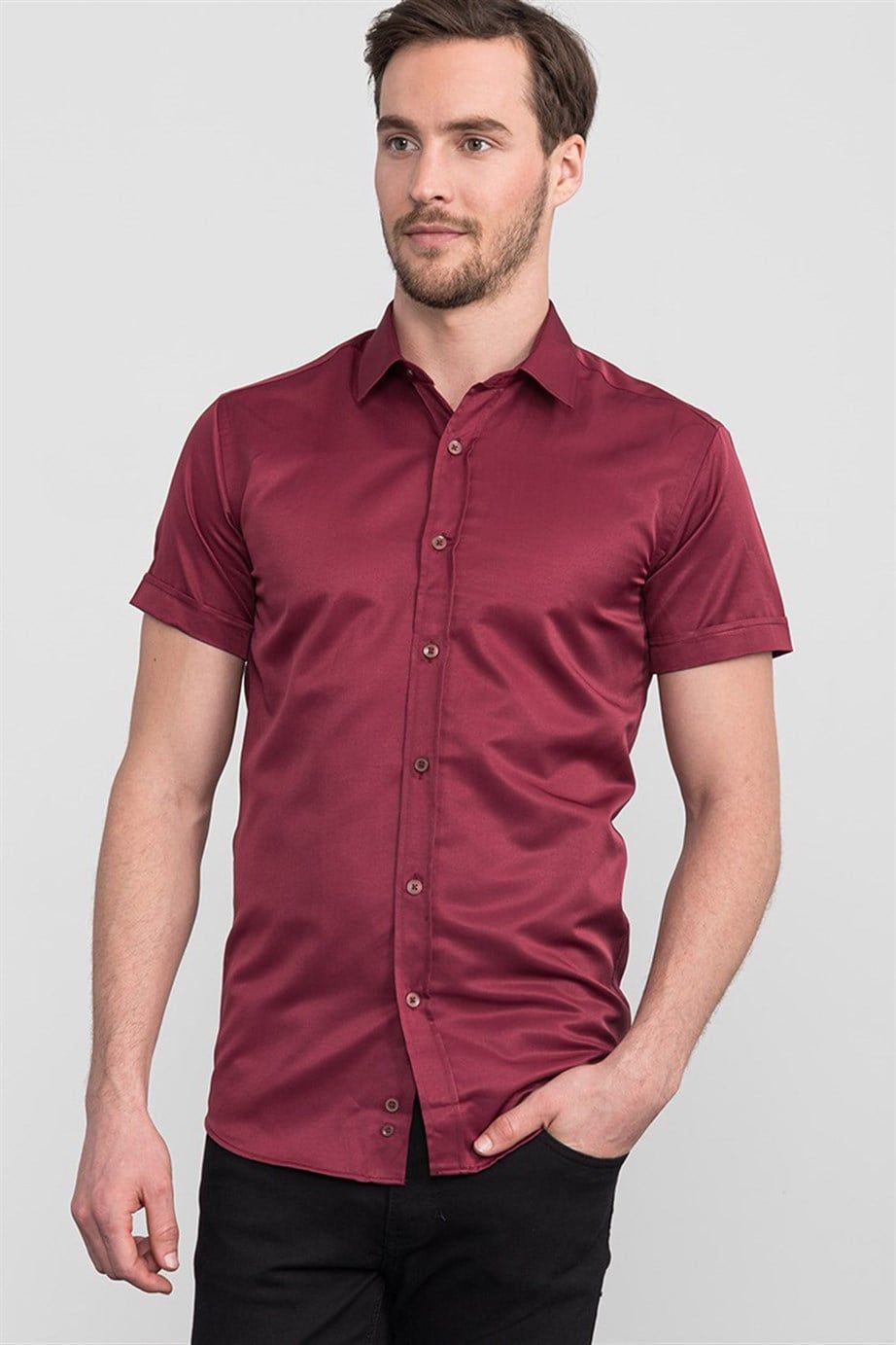 MODERN FIT SHORT SLV DIMI DOTTI 91/1   GÖMLEK SLIM FIT SUMMER SEASON
