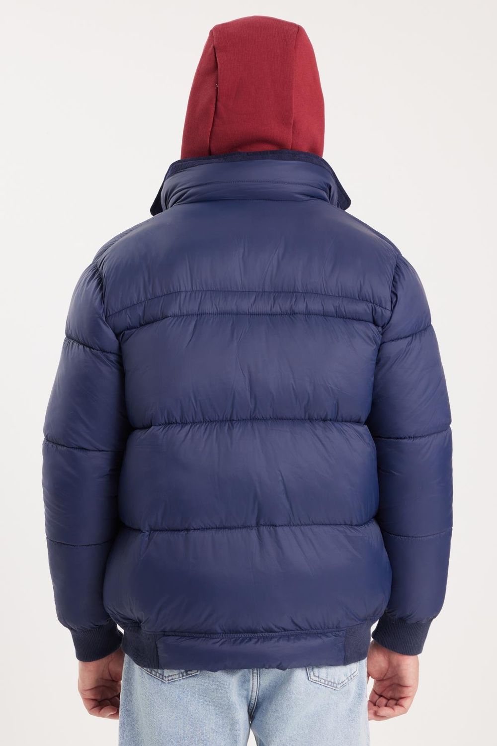 Erkek Regular Fit Klasik Kesim Çift Cepli Lastikli Dik Yaka Lacivert Mont