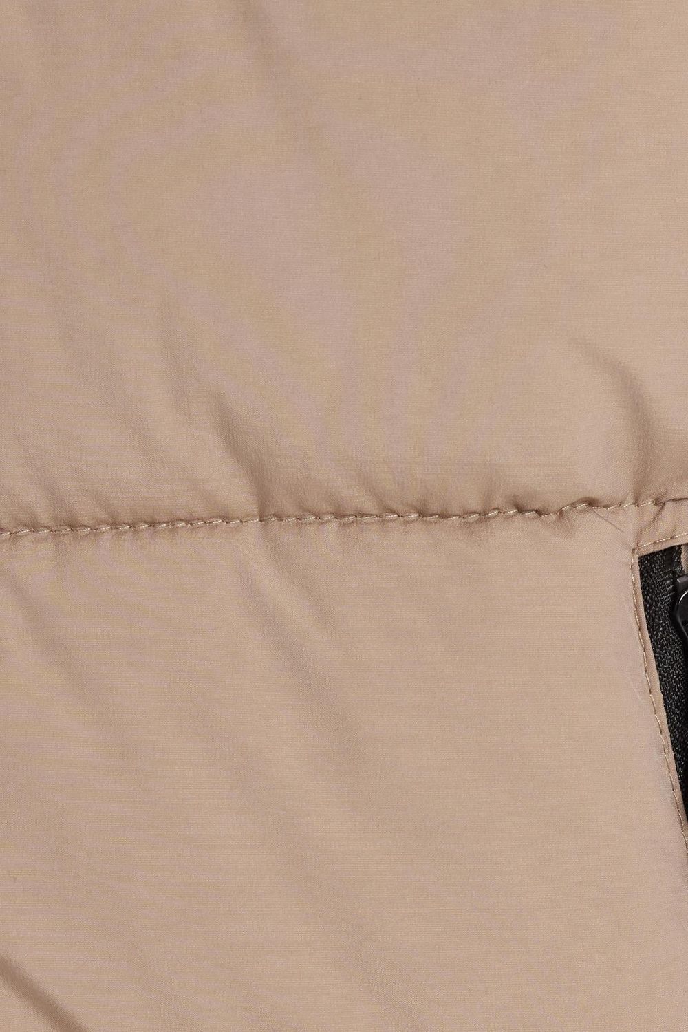 Erkek Relax Fit Rahat Kesim Çift Cepli Çıkarılabilir Kapüşonlu Kum Rengi Şişme Mont