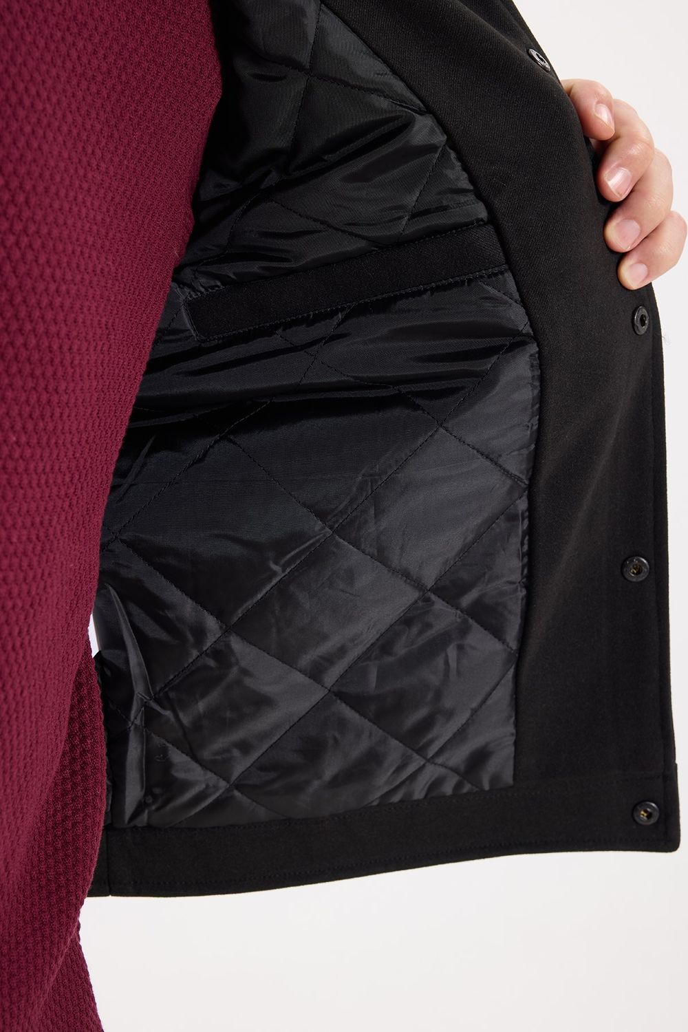 Erkek Slim Fit Dar Kesim Çift Cepli Çıtçıt Kapamalı Siyah Mont