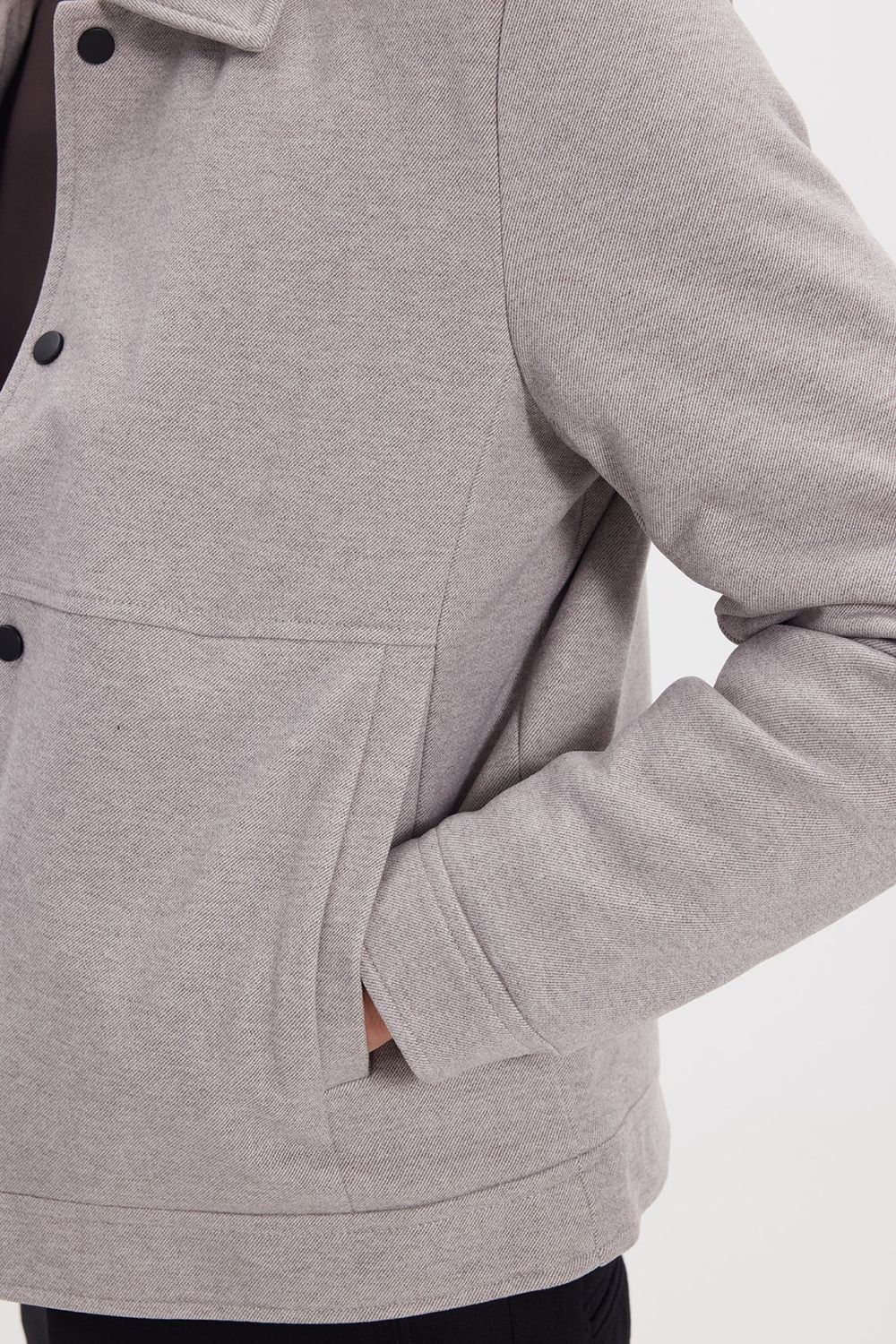 Erkek Slim Fit Dar Kesim Çift Cepli Çıtçıt Kapamalı Taş Mont