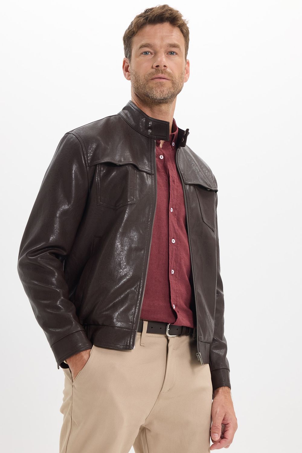 JACKET LEATHER AYEW MONT CEKET