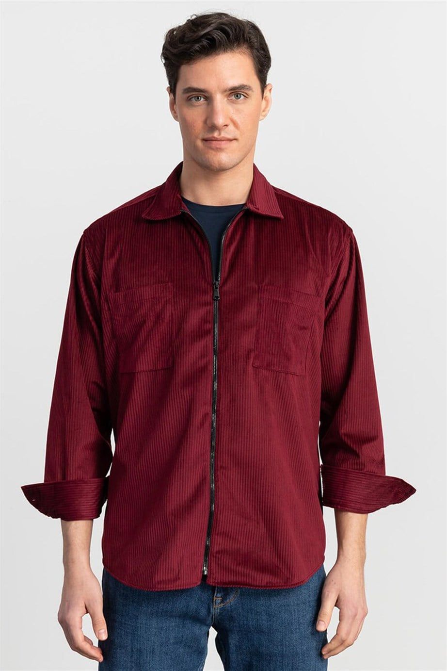 OVERSHIRT  LONG SLV VELVET  LACCO   GÖMLEK SLIM FIT WINTER SEASON