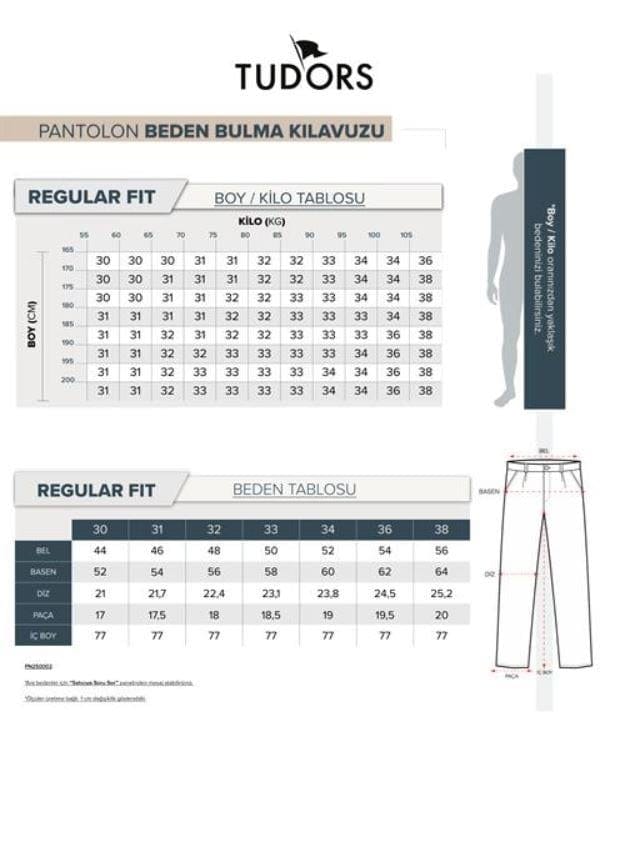 Erkek Regular Fit Chino Esnek Yandan Cepli Önü Fermuarlı Pamuklu Dokulu Taş Pantolon