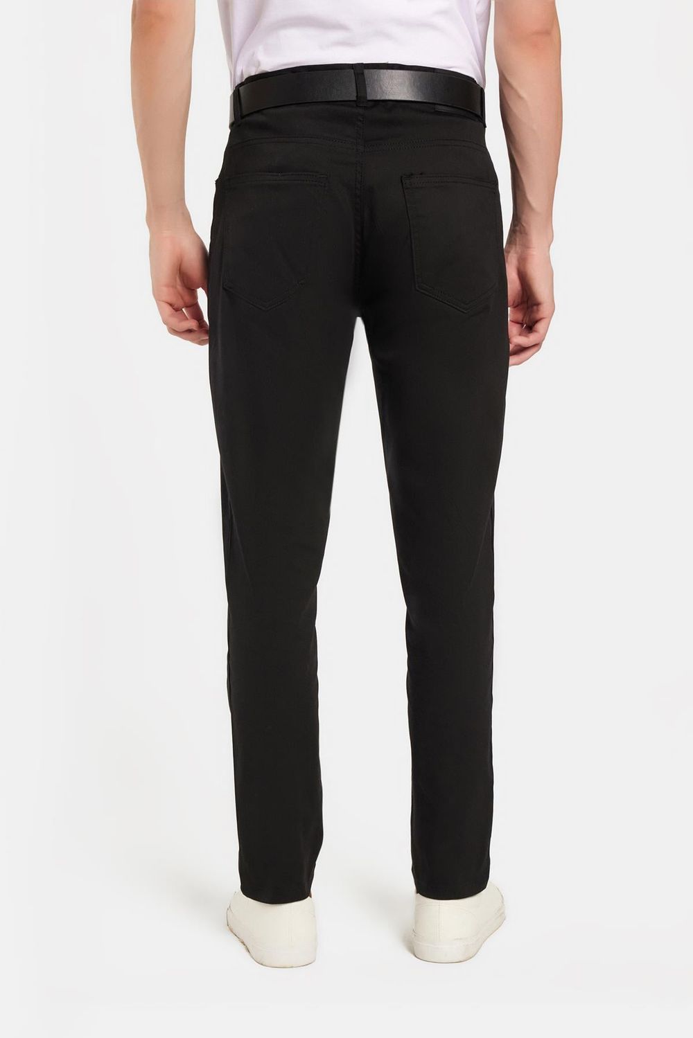 Erkek Regular Fit Rahat Kesim Kanvas Siyah Pantolon