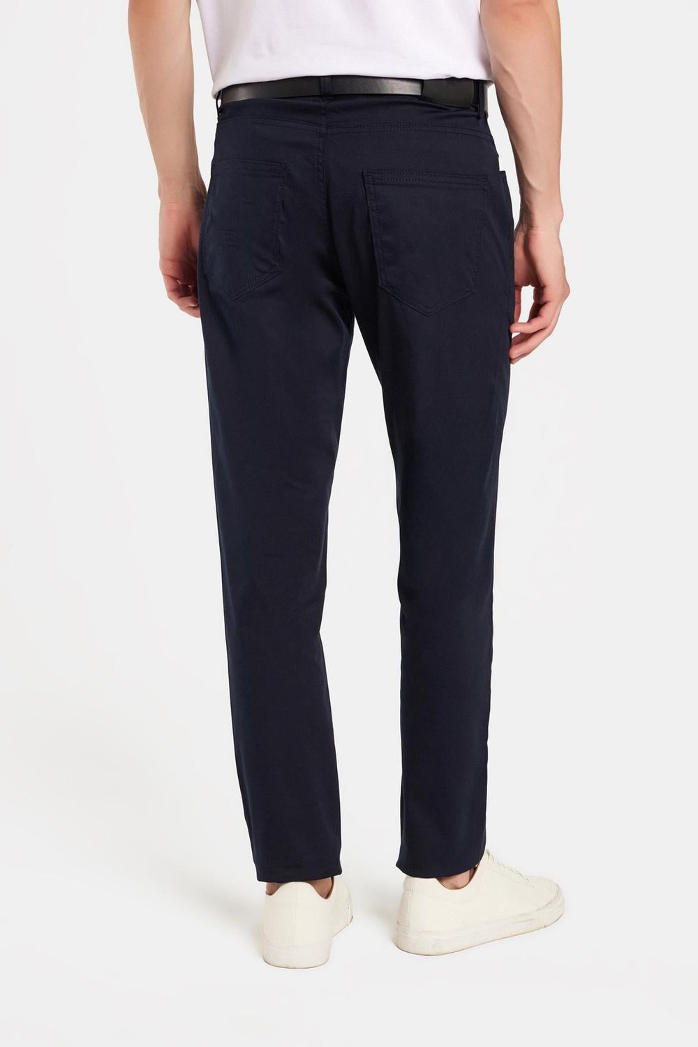 Erkek Regular Fit Rahat Kesim Kanvas Lacivert Pantolon