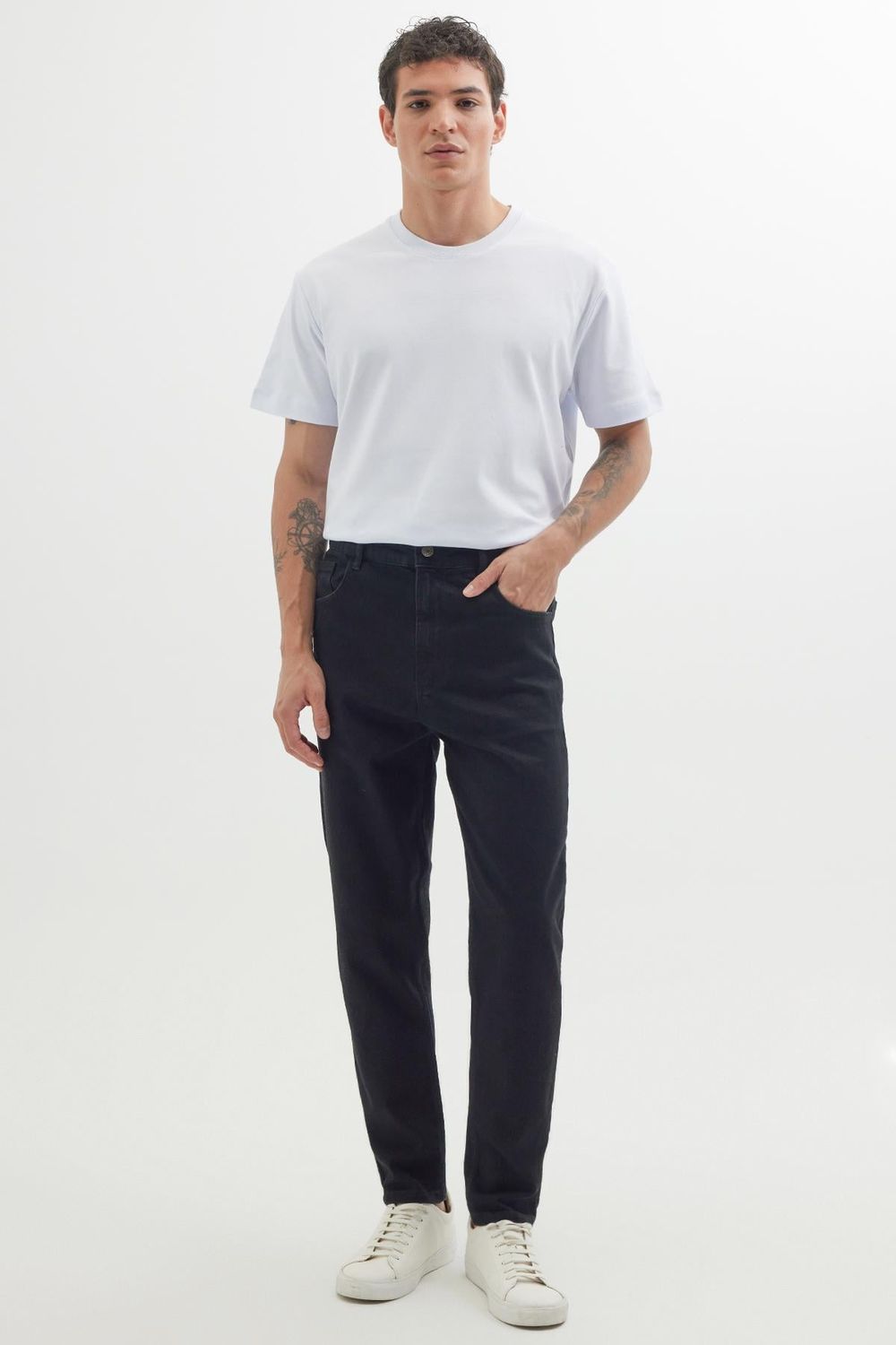 Erkek Regular Fit Bol Kesim Denim Yıkamalı Efektli Esnek Siyah Jean Kot Pantolon