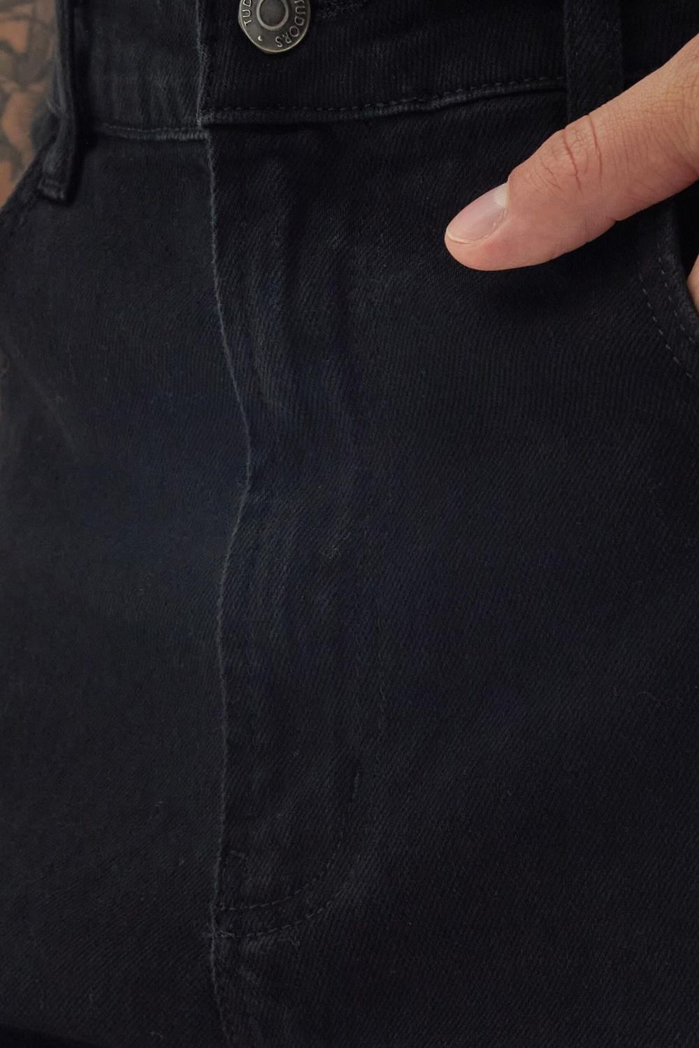 Erkek Regular Fit Bol Kesim Denim Yıkamalı Efektli Esnek Siyah Jean Kot Pantolon