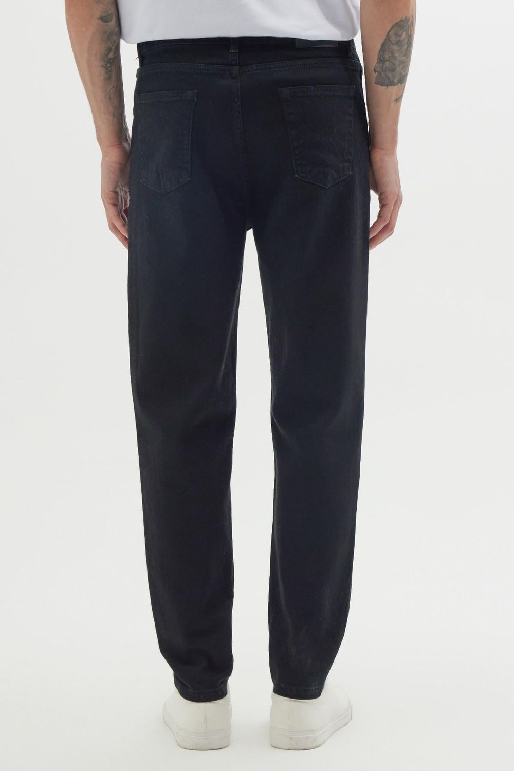 Erkek Regular Fit Bol Kesim Denim Yıkamalı Efektli Esnek Siyah Jean Kot Pantolon