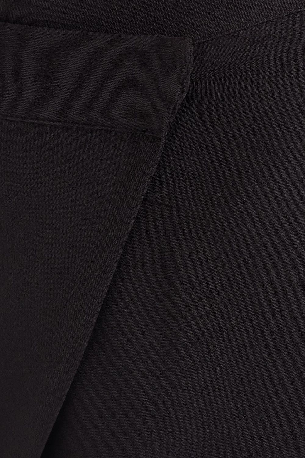 Kadın Standart Fit Geniş Paça Siyah Double Pantolon