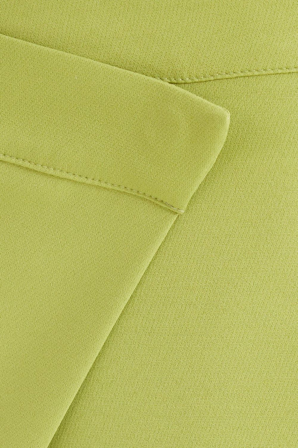 Kadın Standart Fit Geniş Paça Yeşil Double Pantolon