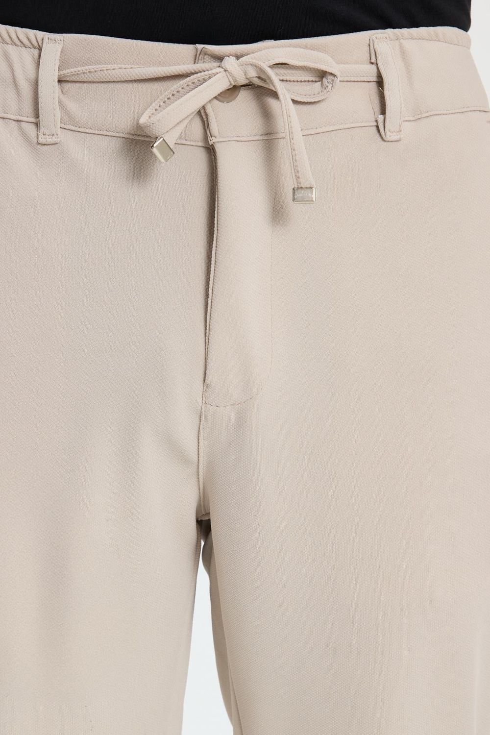 Erkek Slim Fit Dar Kesim Beli Lastikli Bağcık Detaylı Taş Pantolon