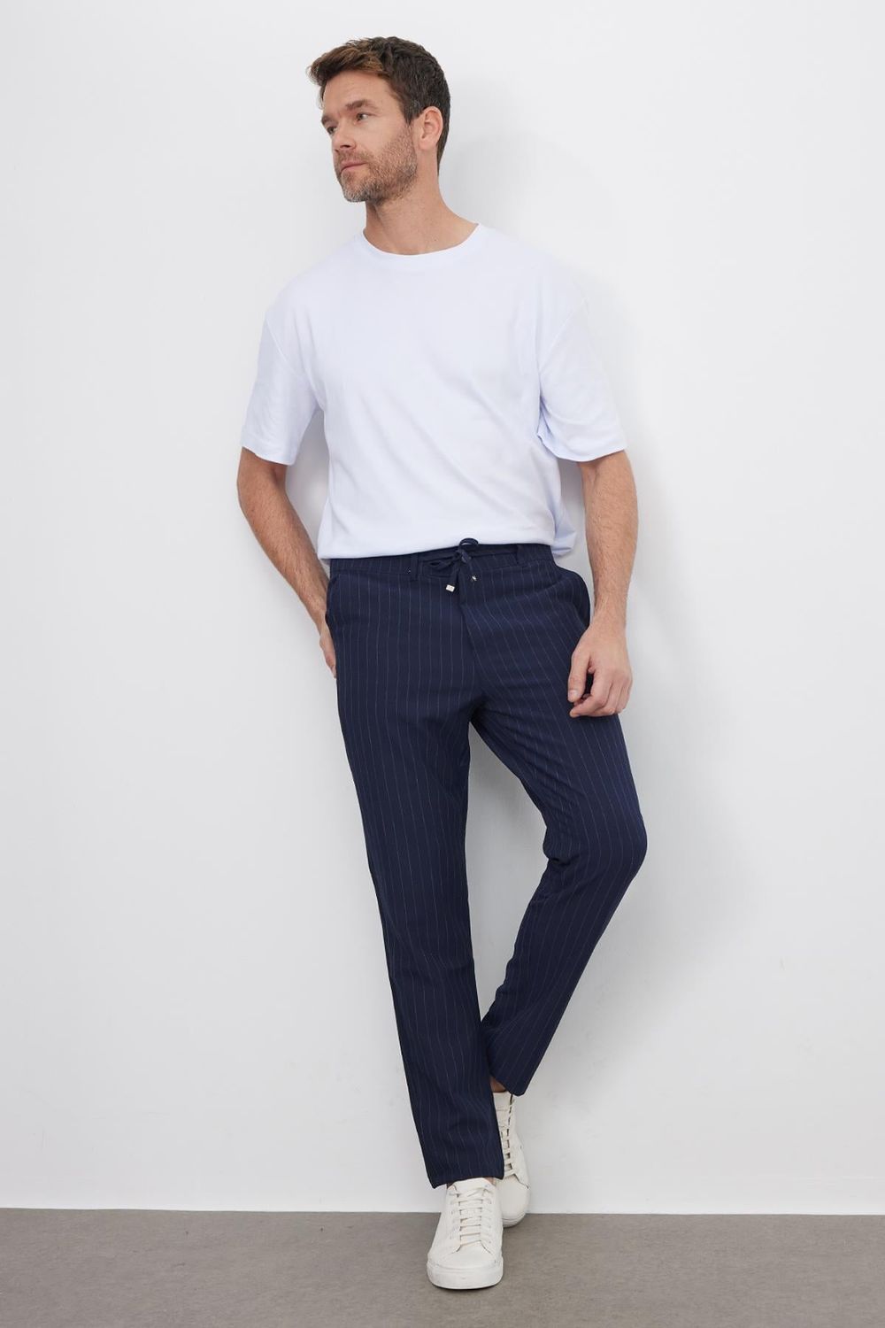 ERKEK PANTOLON ÇİZGİLİ GOFRE ZM-3001