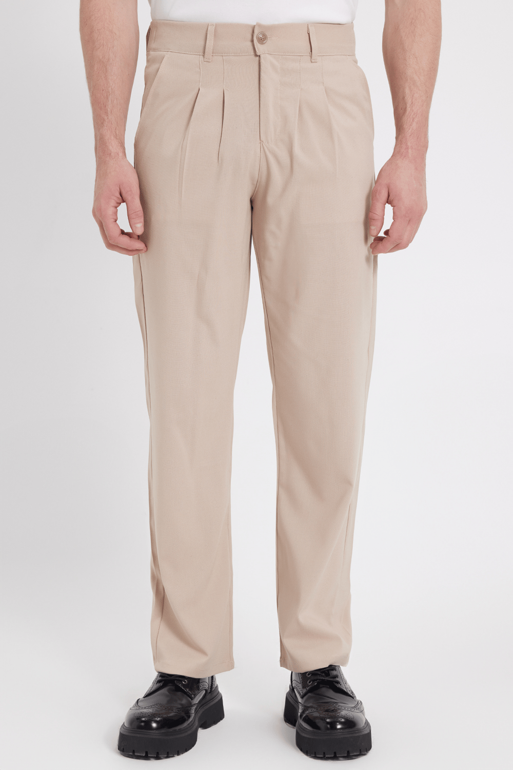 Erkek Regular Fit Klasik Kesim Normal Bel Geniş Paça Taş Pantolon