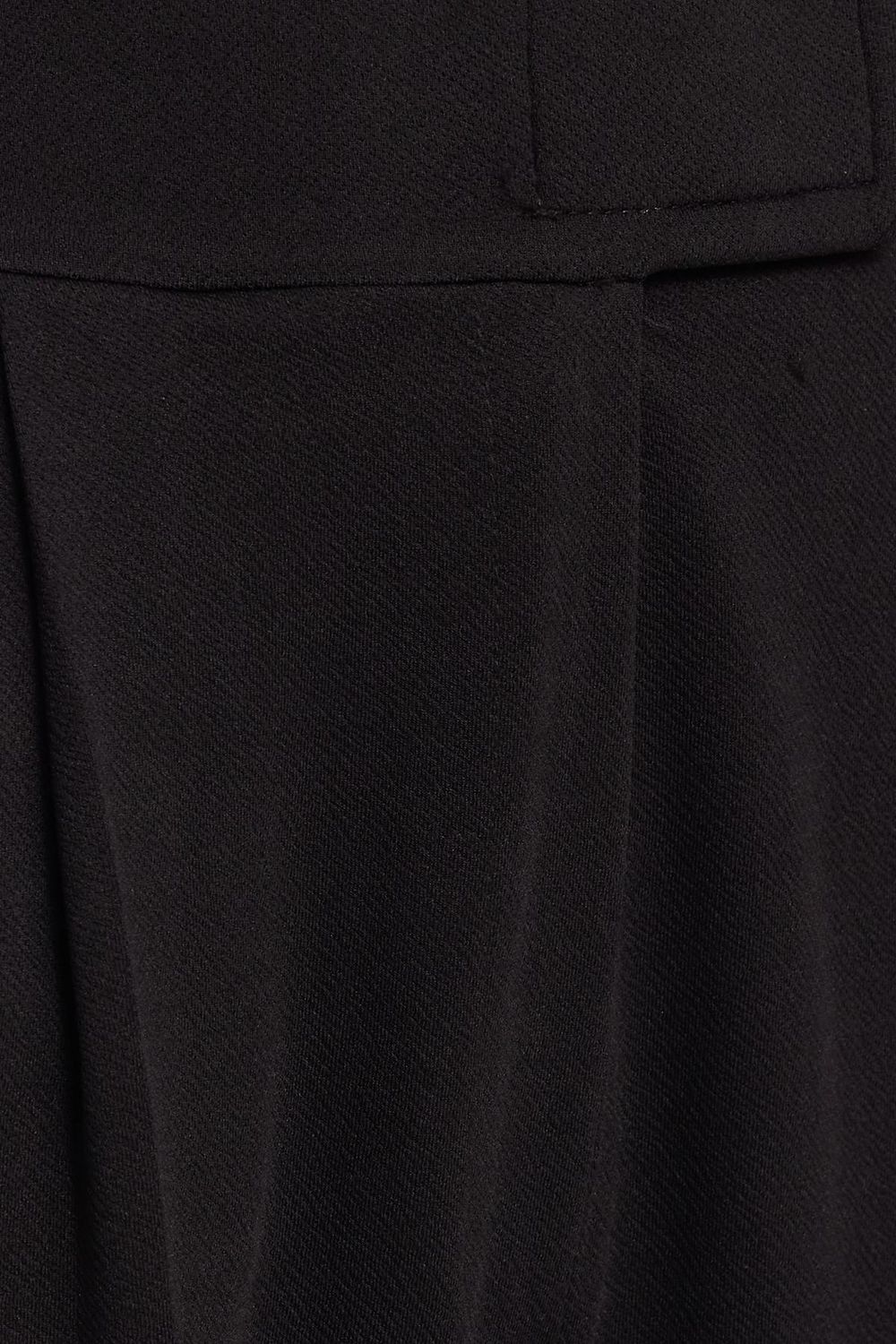 Kadın Regular Fit Klasik Kesim Cırt Kapamalı Geniş Paça Siyah Pantolon