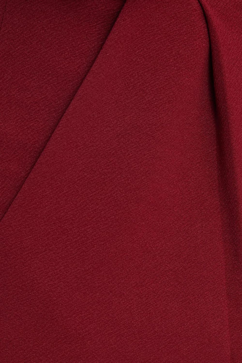 Kadın Regular Fit Klasik Kesim Cırt Kapamalı Geniş Paça Bordo Pantolon
