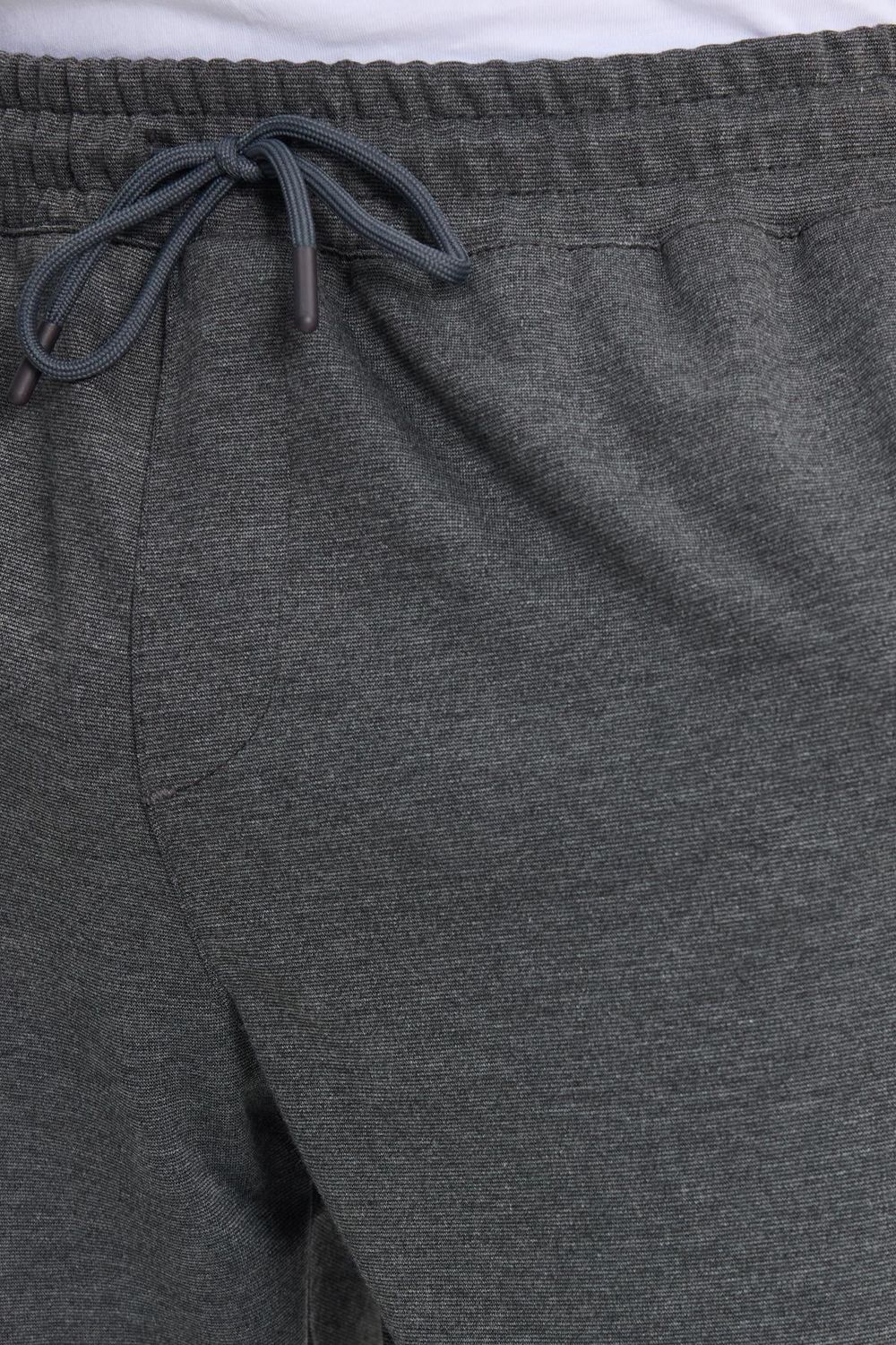 Erkek Regular Fit Klasik Kesim Beli Lastikli Bağcıklı Koyu Gri Jogger Pantolon