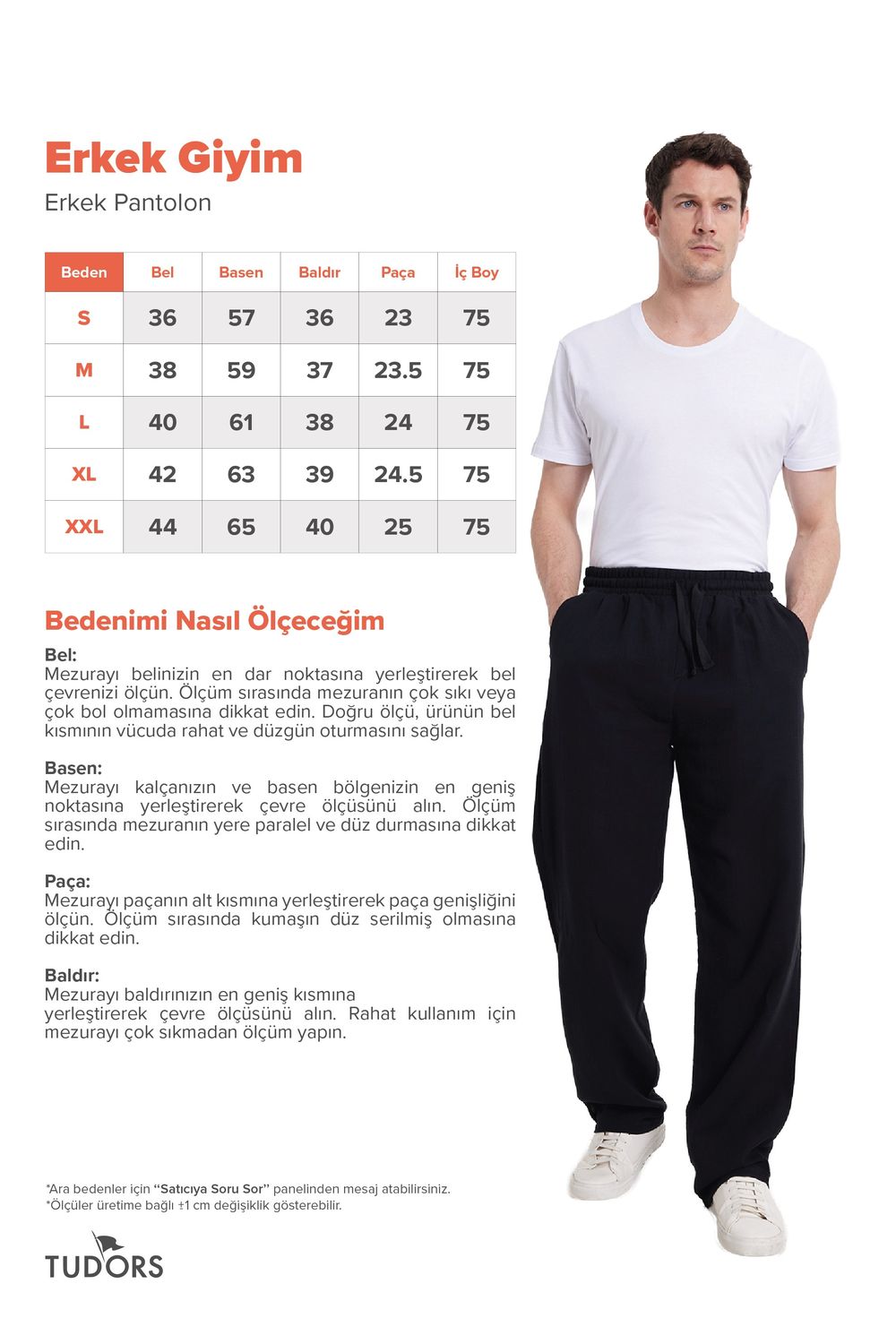 Erkek Baggy Fit Geniş Kesim %100 Pamuk Beli Lastikli Yandan Cepli Müslin Siyah Düz Pantolon