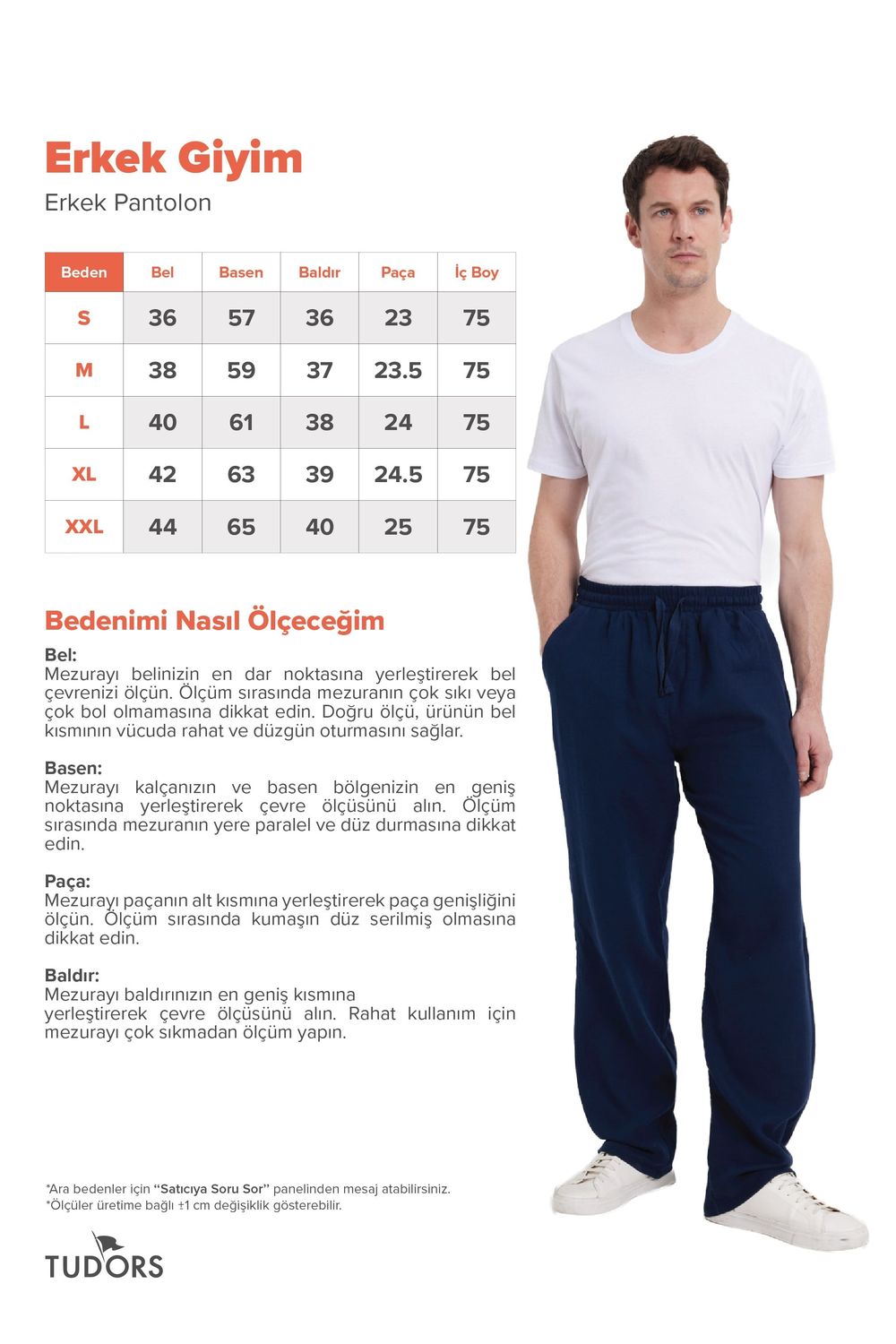 Erkek Baggy Fit Geniş Kesim %100 Pamuk Beli Lastikli Yandan Cepli Müslin Lacivert Düz Pantolon