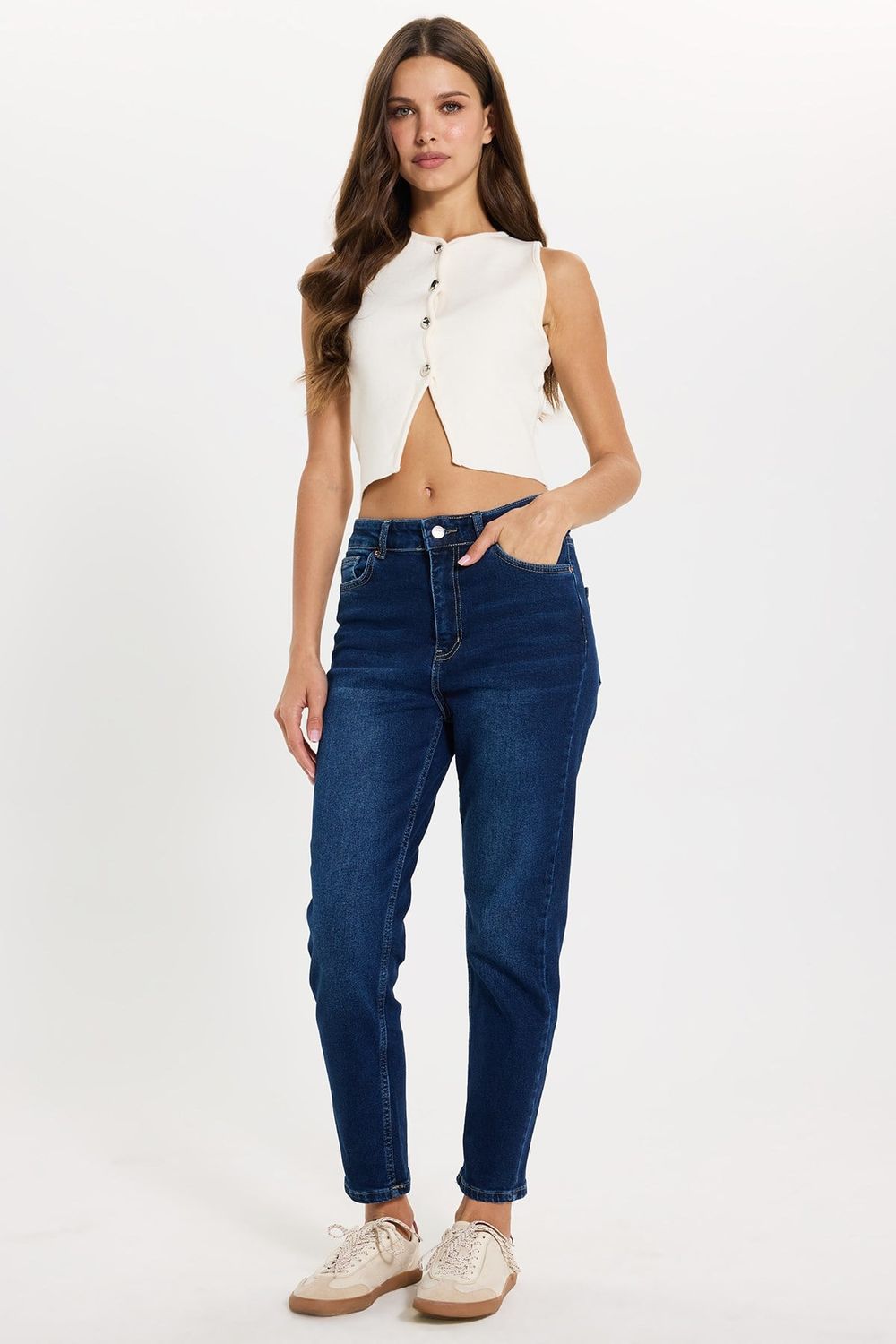 KADIN LİKRALI MOM 1001 DENIM PANTOLON