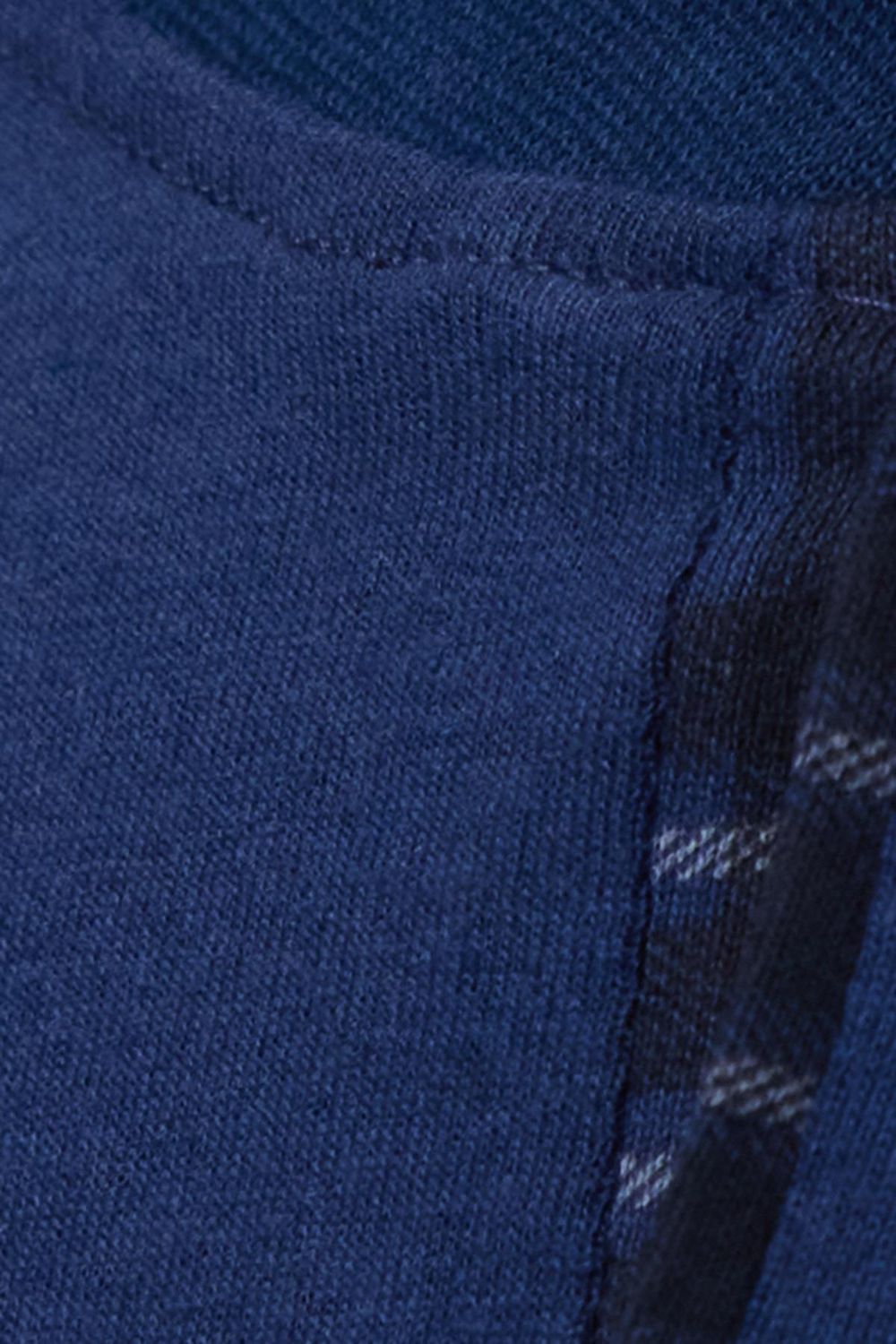 Erkek Regular Fit Pamuklu Düğmeli Yaka Beli Lastikli Desenli İndigo Pijama Takımı
