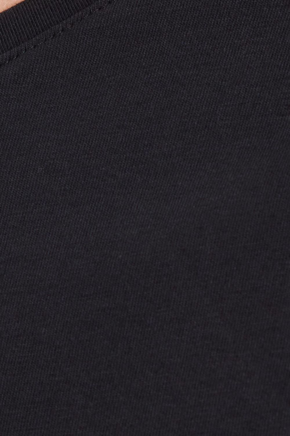 Erkek Standart Fit %100 Pamuk V Yaka Beli Lastikli Siyah Pijama Takımı