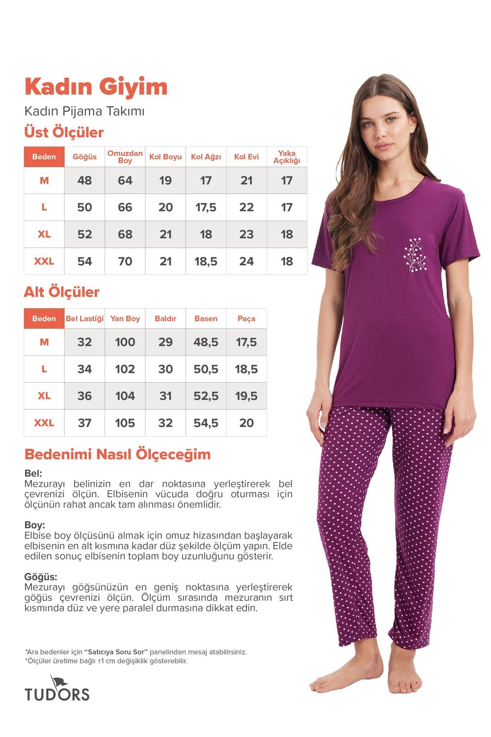 Kadın Standart Fit Normal Kesim Bisiklet Yaka Kısa Kollu Baskılı Mor Pijama Takımı
