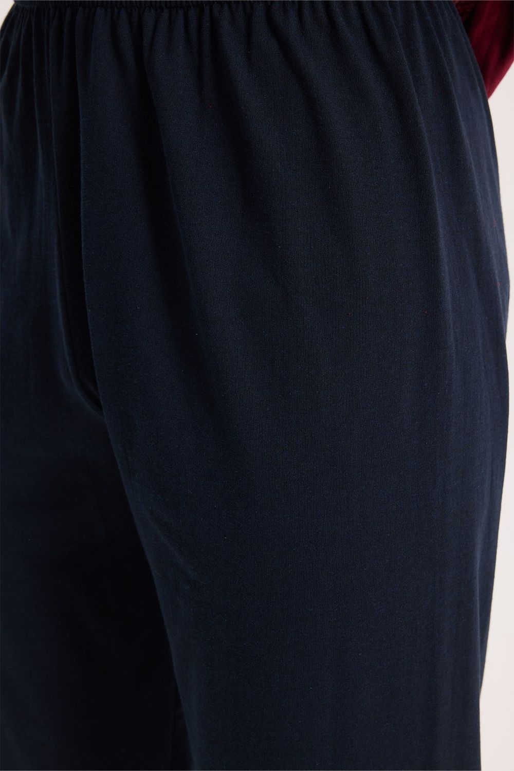 Erkek Standart Fit Rahat Kesim Uzun Kollu Pamuklu Bordo Lacivert Pijama Takımı