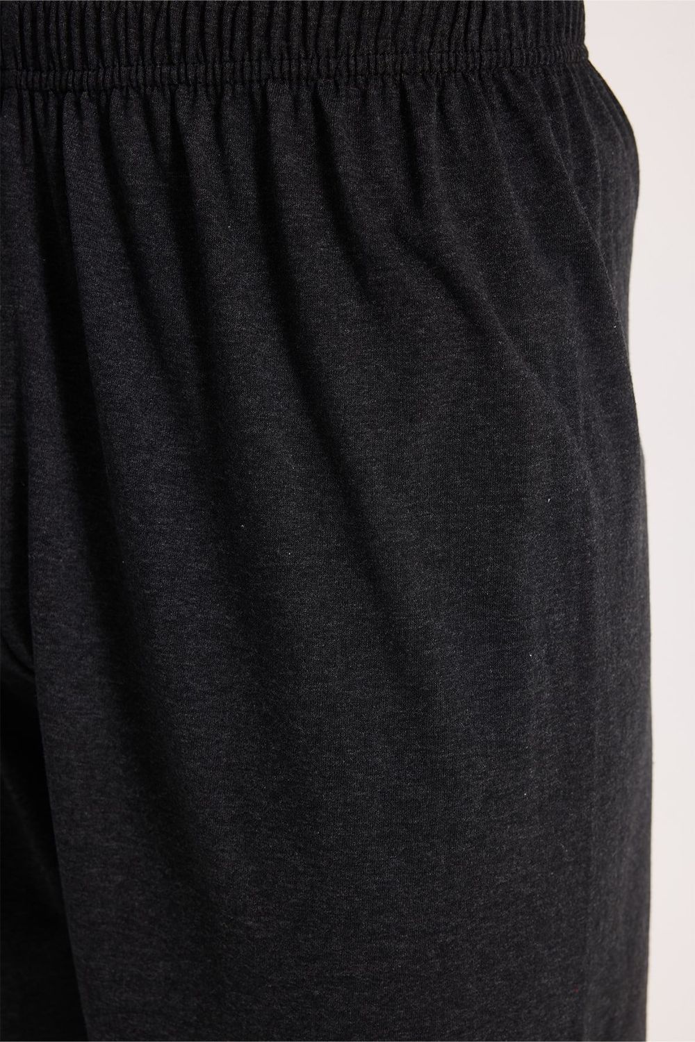 Erkek Standart Fit Rahat Kesim Uzun Kollu Pamuklu Gri Siyah Pijama Takımı