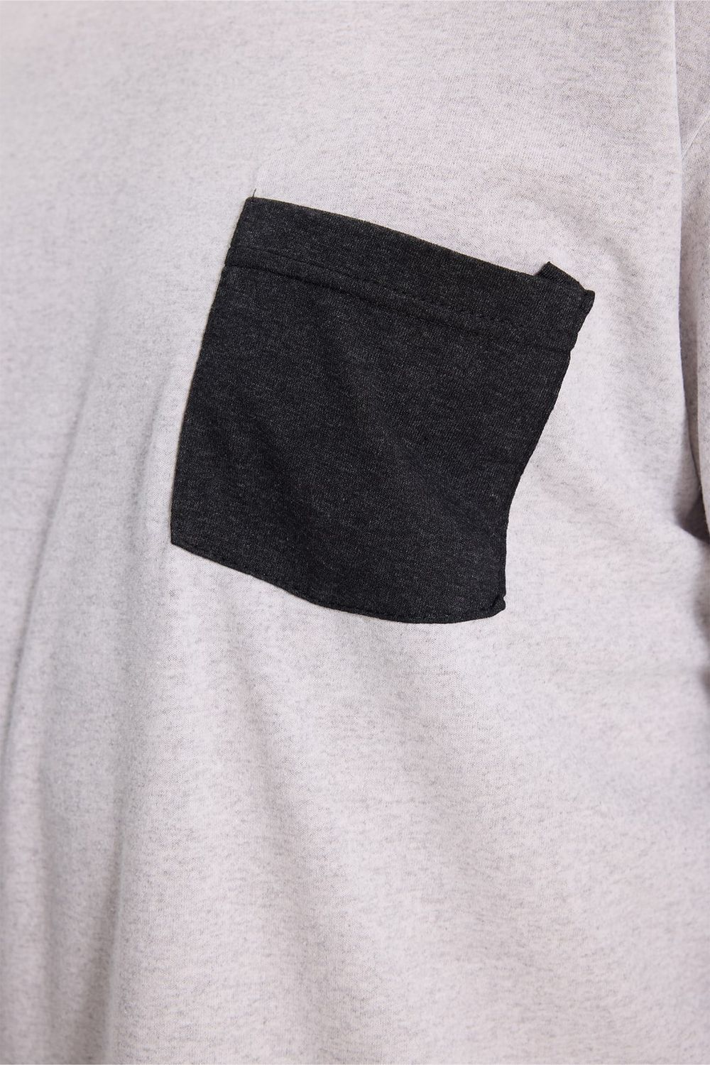 Erkek Standart Fit Rahat Kesim Uzun Kollu Pamuklu Gri Siyah Pijama Takımı