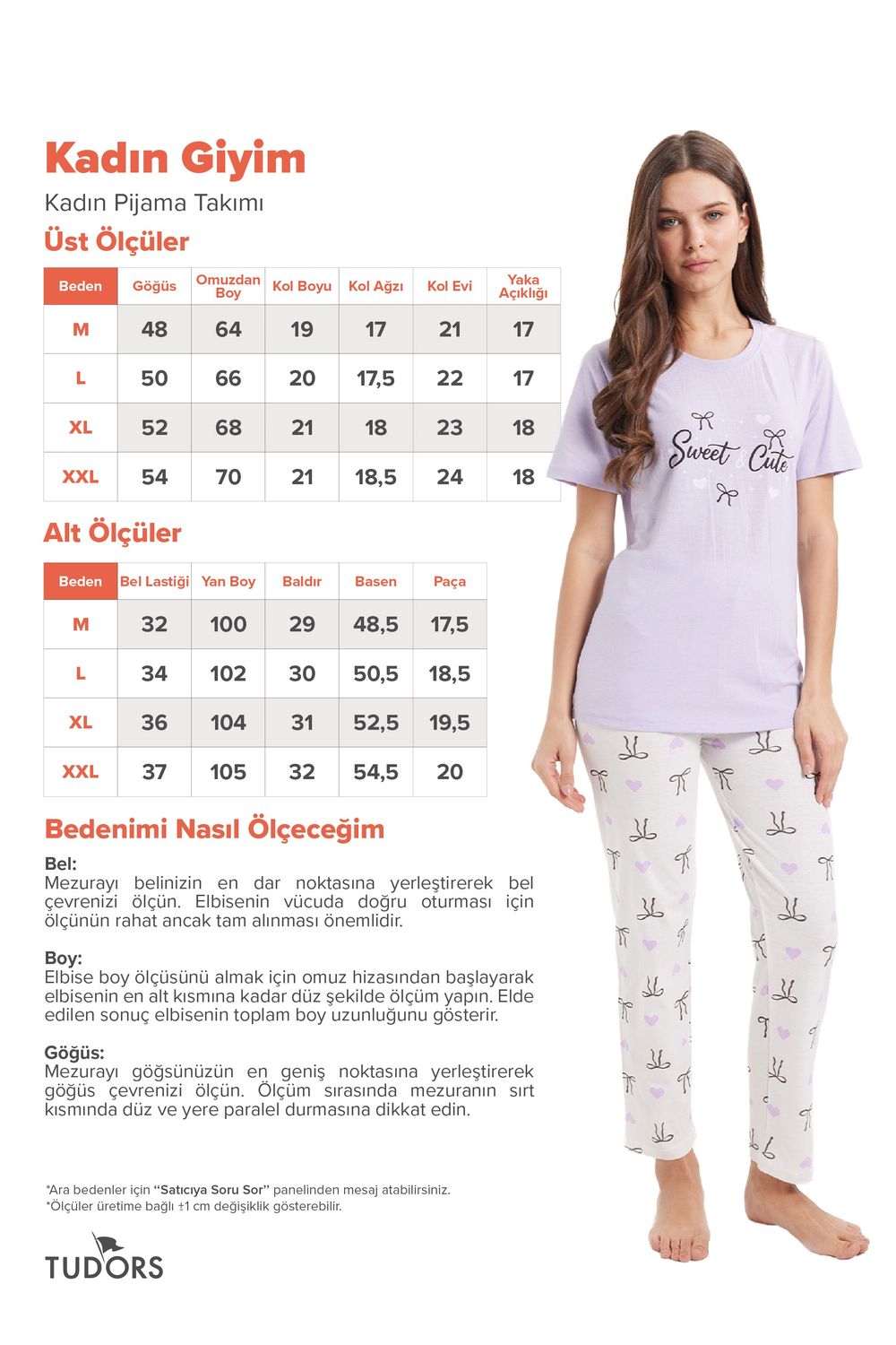 Kadın Regular Fit Klasik Kesim %100 Pamuk Bisiklet Yaka Kısa Kollu Baskılı Lila Pijama Takımı