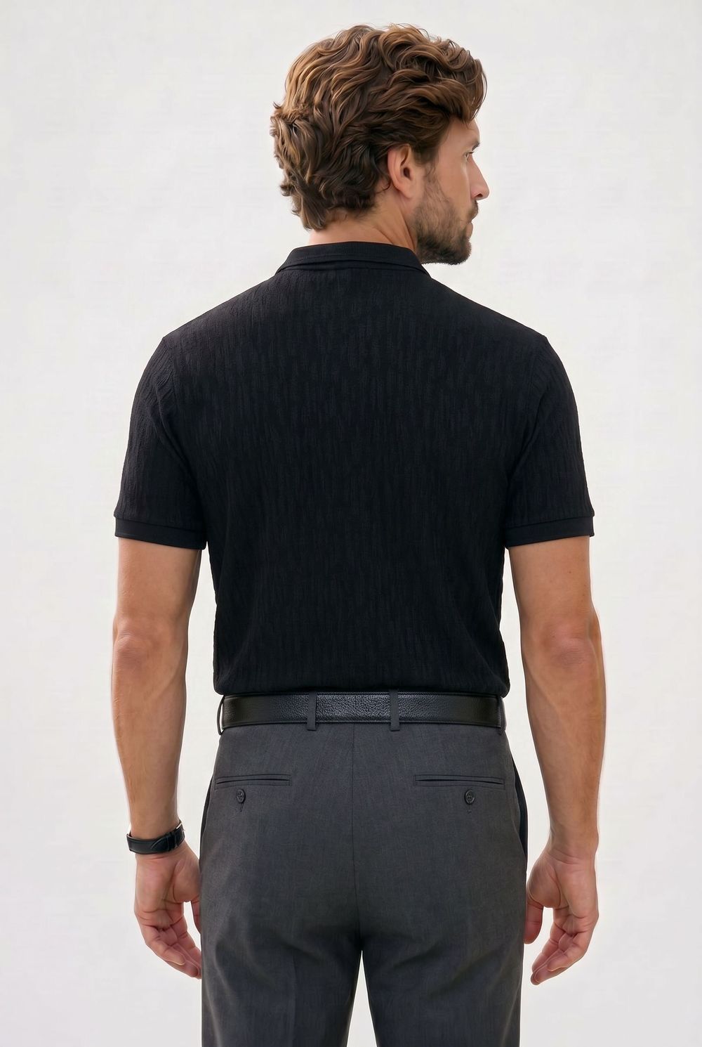 RELAX FIT KNITTED SHORT SLV MANE GÖMLEK
