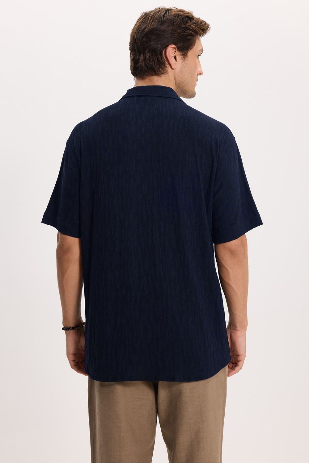 RELAX FIT KNITTED SHORT SLV MANE GÖMLEK