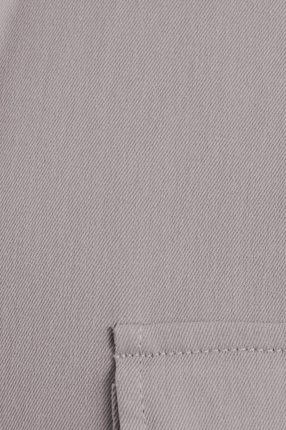 Erkek Regular Fit Rahat Kesim Çift Cepli Spor Yaka Denim Gri Gömlek
