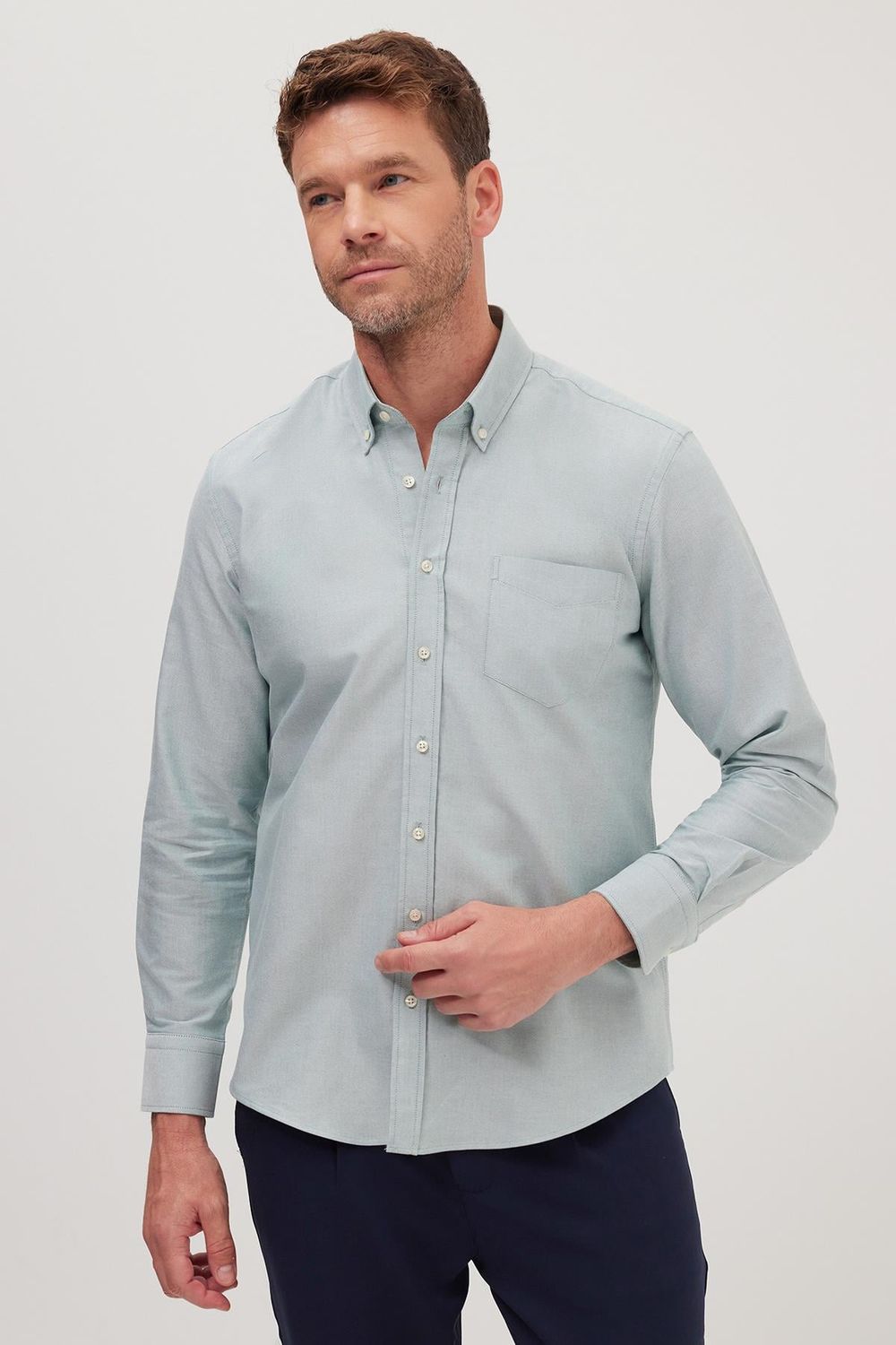 REGULAR FIT LONG SLV PREMIUM OXFORD  GÖMLEK