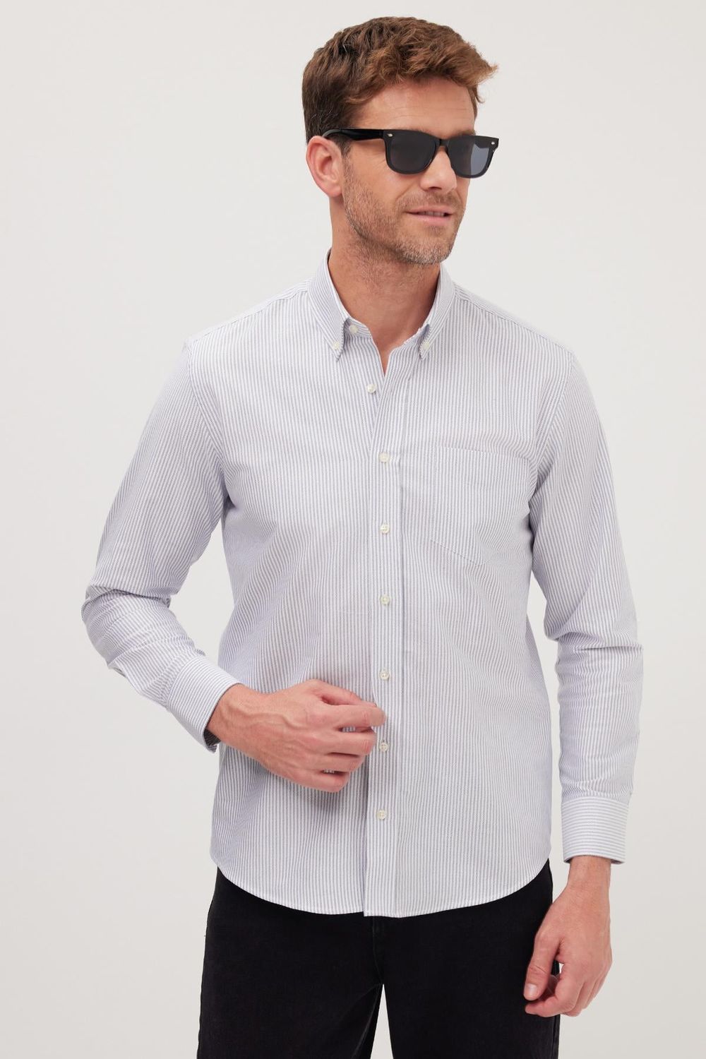 REGULAR FIT LONG SLV PREMIUM STRIPE  GÖMLEK