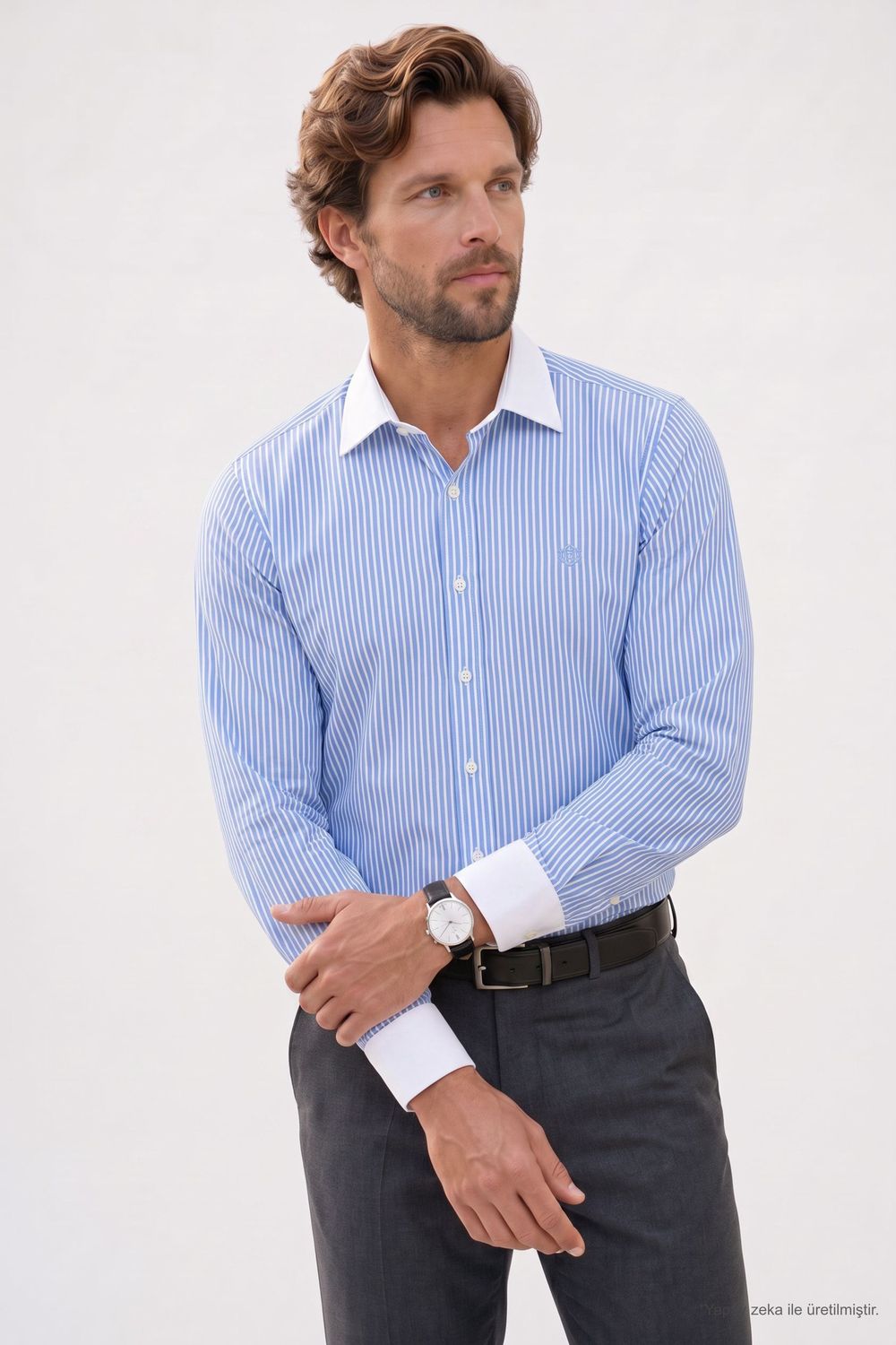 REGULAR FIT LONG SLV STRIPE PADE GÖMLEK