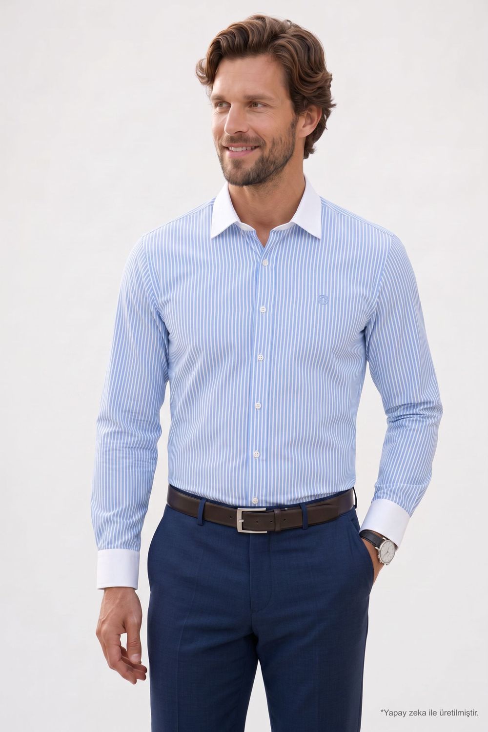 REGULAR FIT LONG SLV STRIPE PADE GÖMLEK