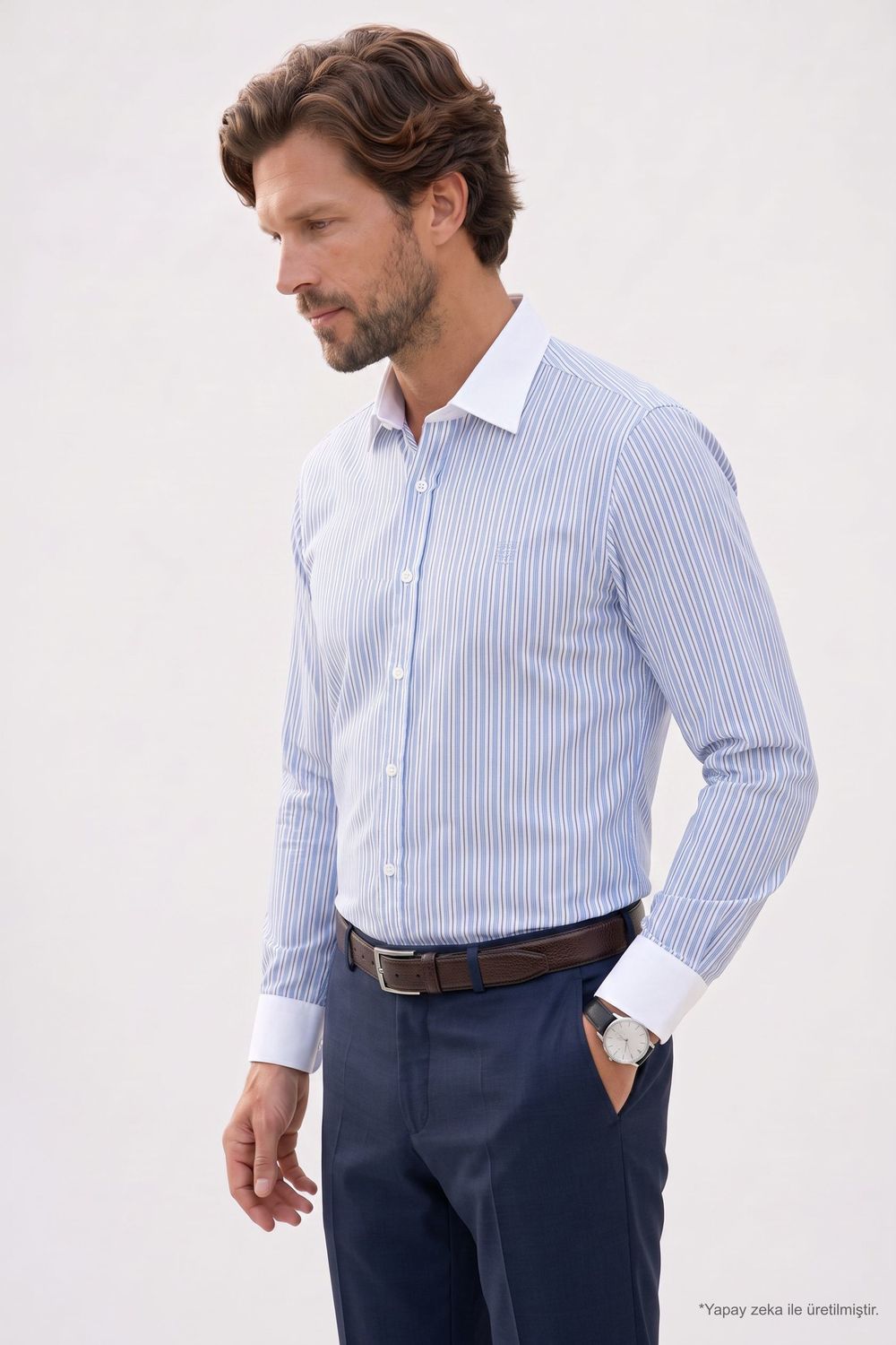 REGULAR FIT LONG SLV STRIPE PADE GÖMLEK