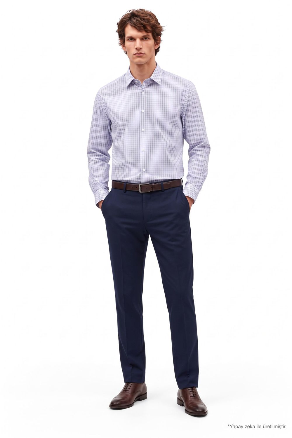REGULAR FIT LONG SLV STRIPE STN GÖMLEK