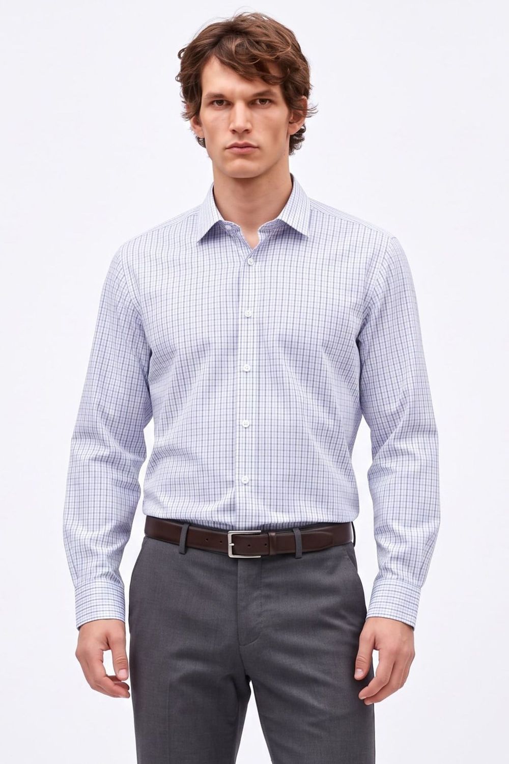 REGULAR FIT LONG SLV STRIPE STN GÖMLEK
