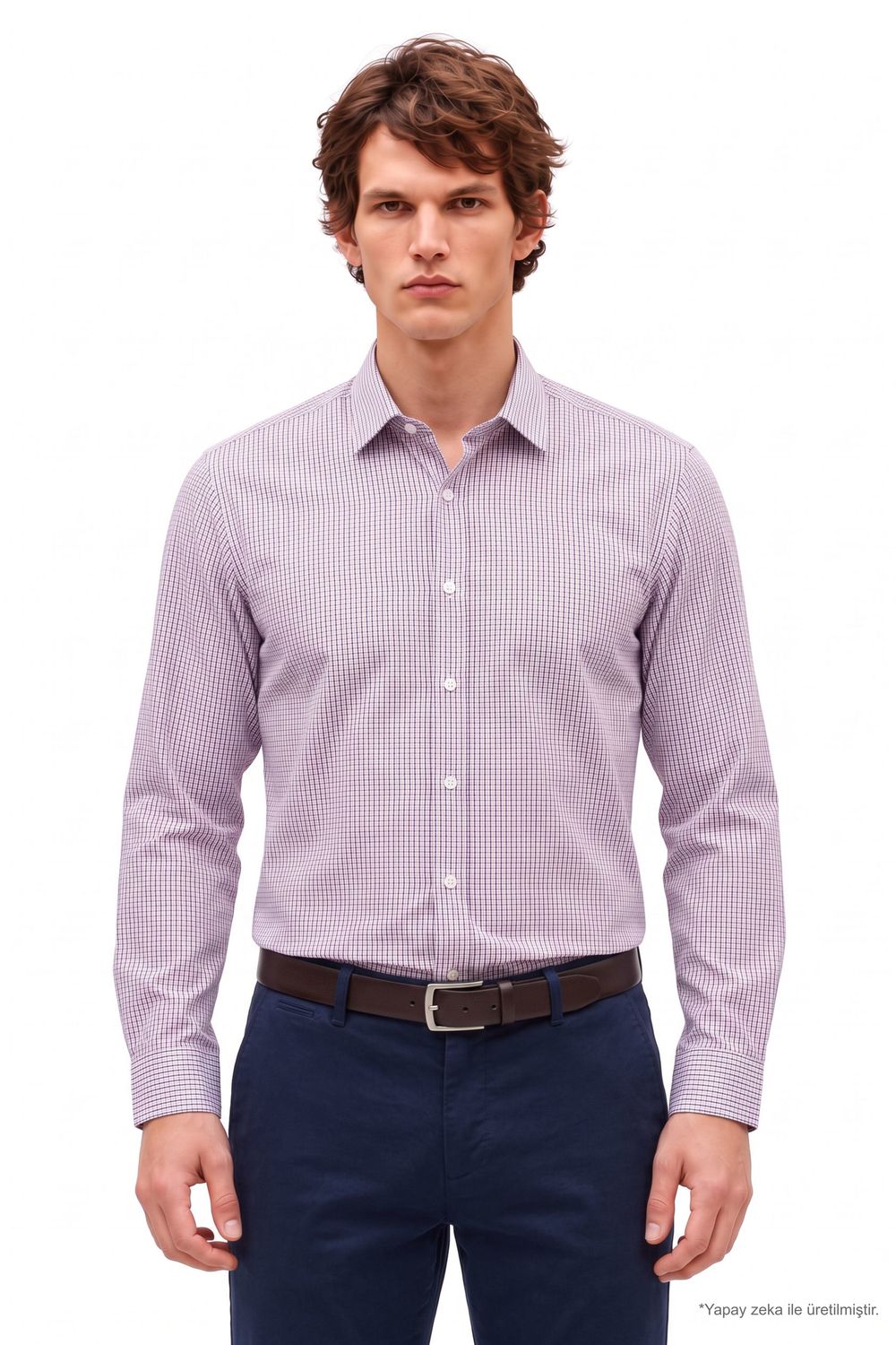 REGULAR FIT LONG SLV STRIPE STN GÖMLEK