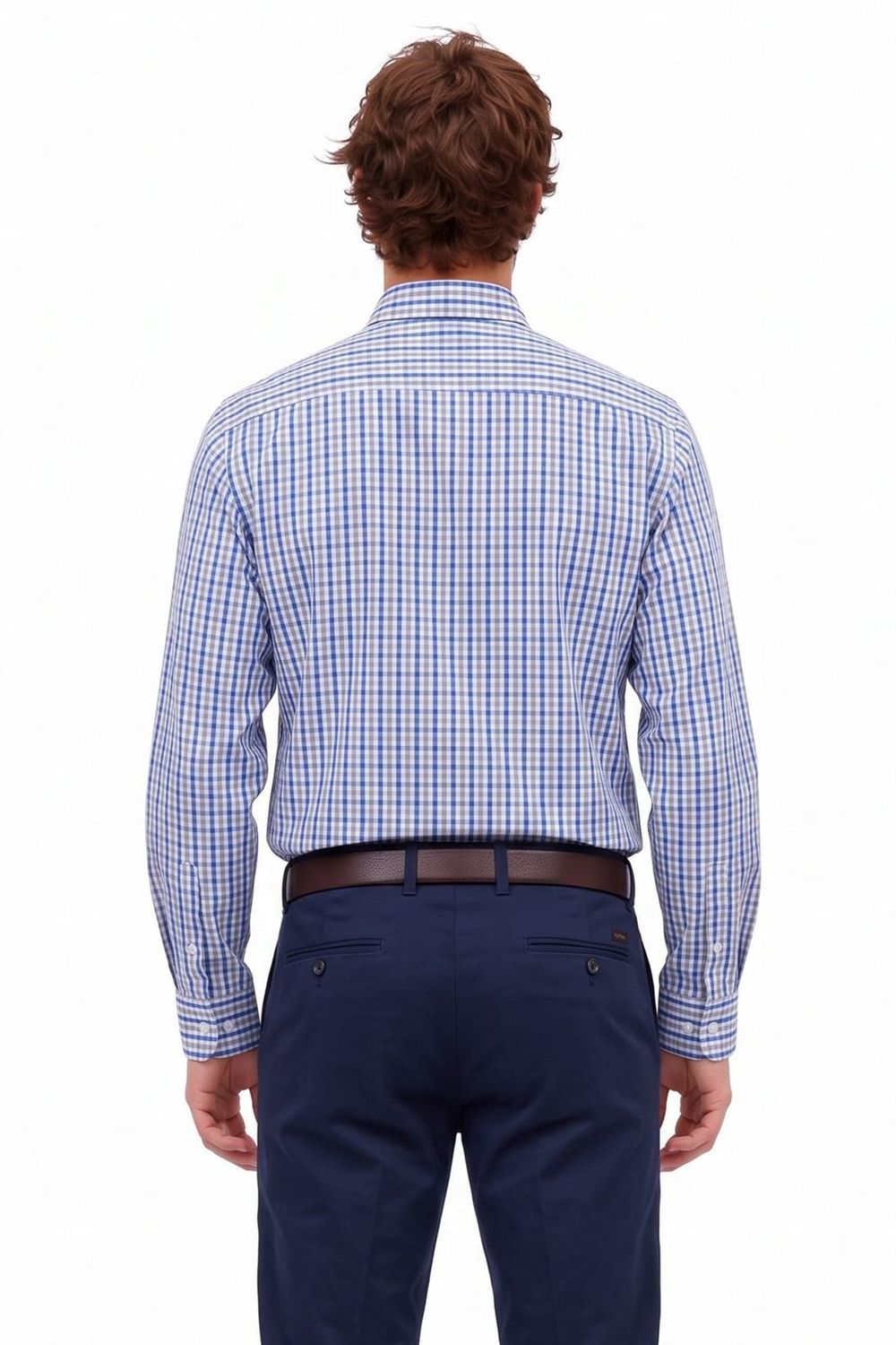 REGULAR FIT LONG SLV STRIPE STN GÖMLEK