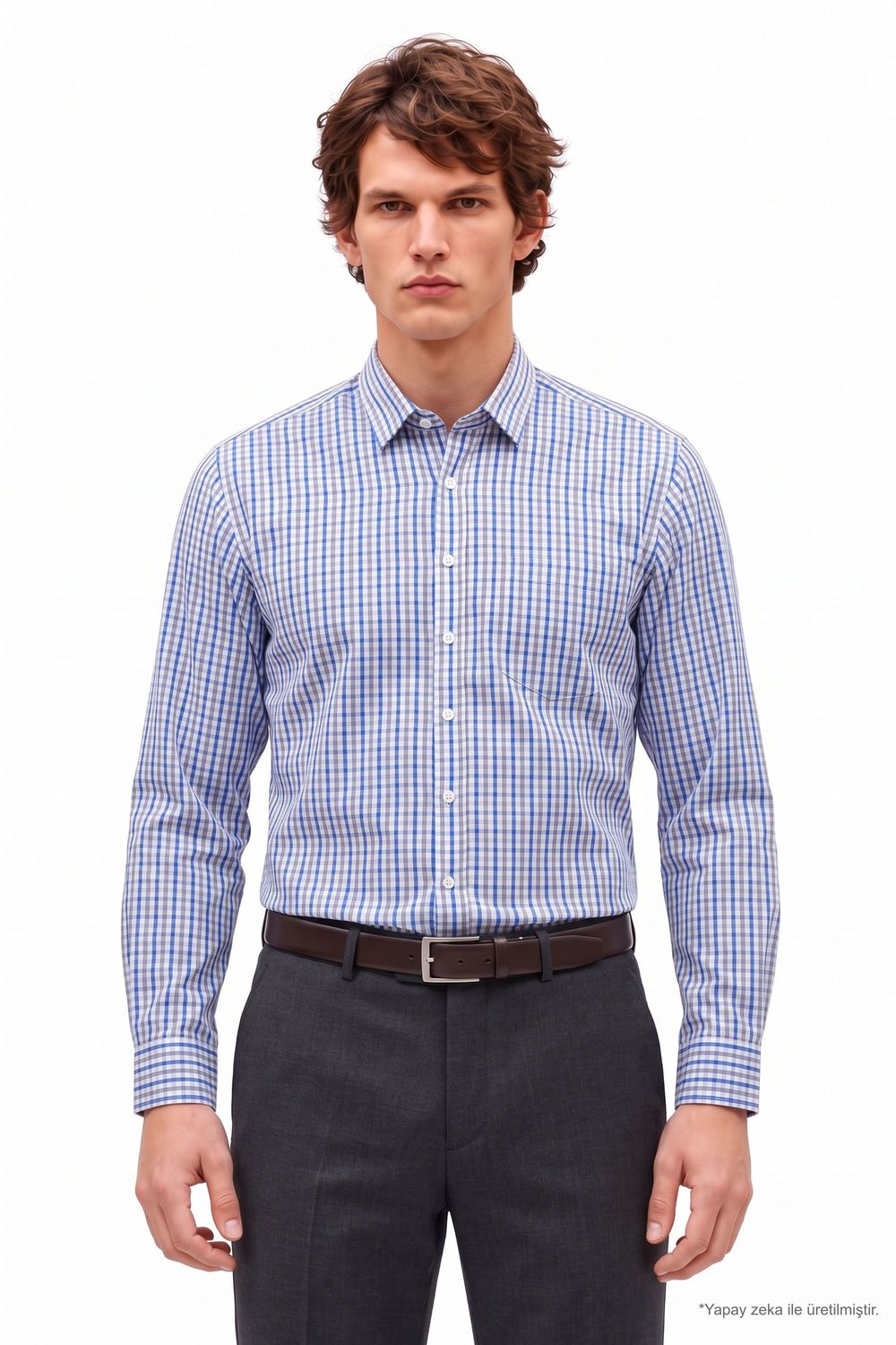 REGULAR FIT LONG SLV STRIPE STN GÖMLEK