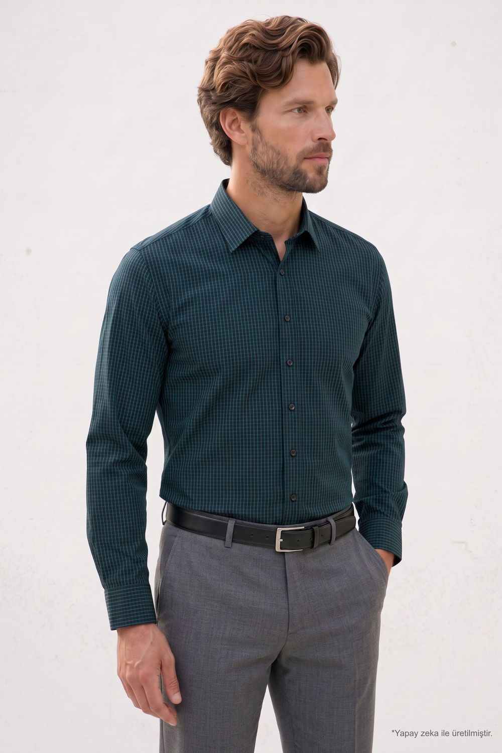 REGULAR FIT LONG SLV STRIPE STN GÖMLEK
