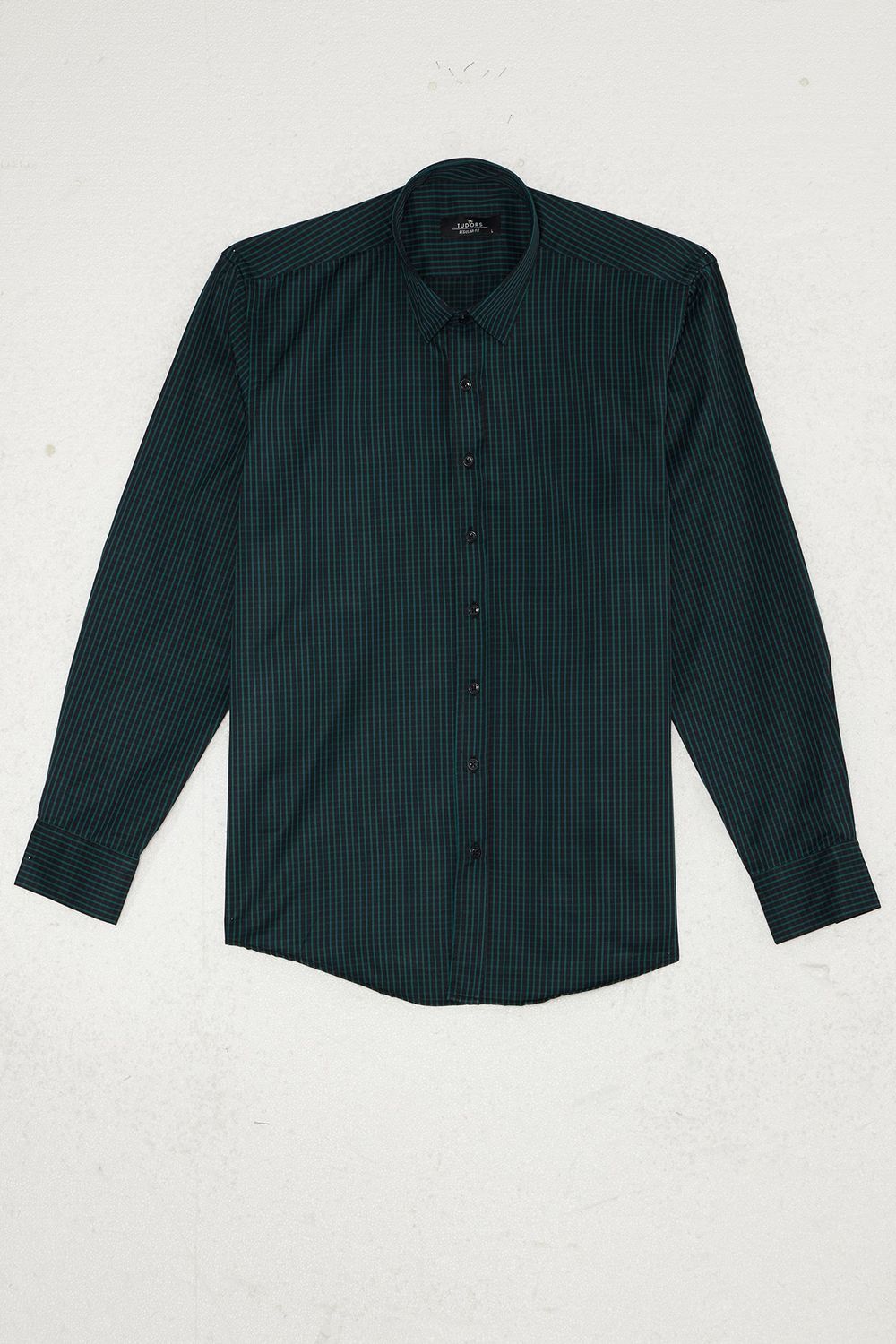 REGULAR FIT LONG SLV STRIPE STN GÖMLEK