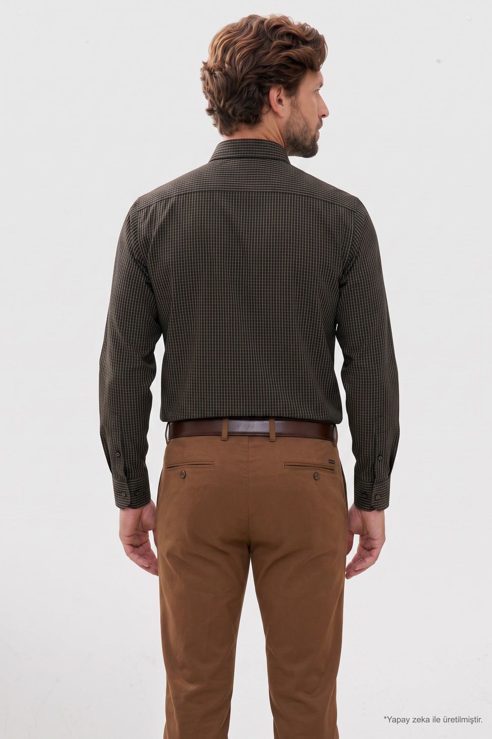 REGULAR FIT LONG SLV STRIPE STN GÖMLEK