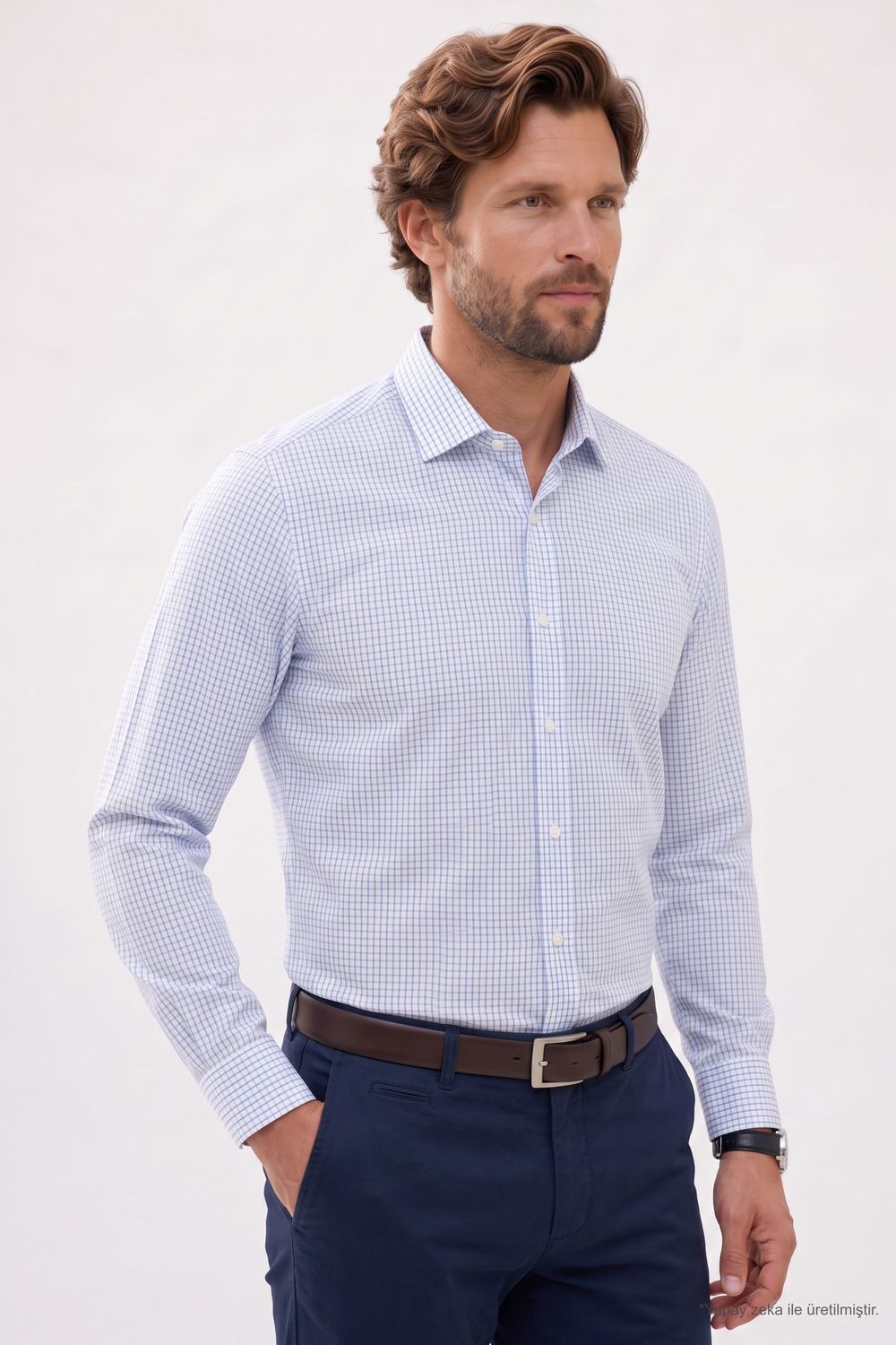 REGULAR FIT LONG SLV STRIPE STN GÖMLEK