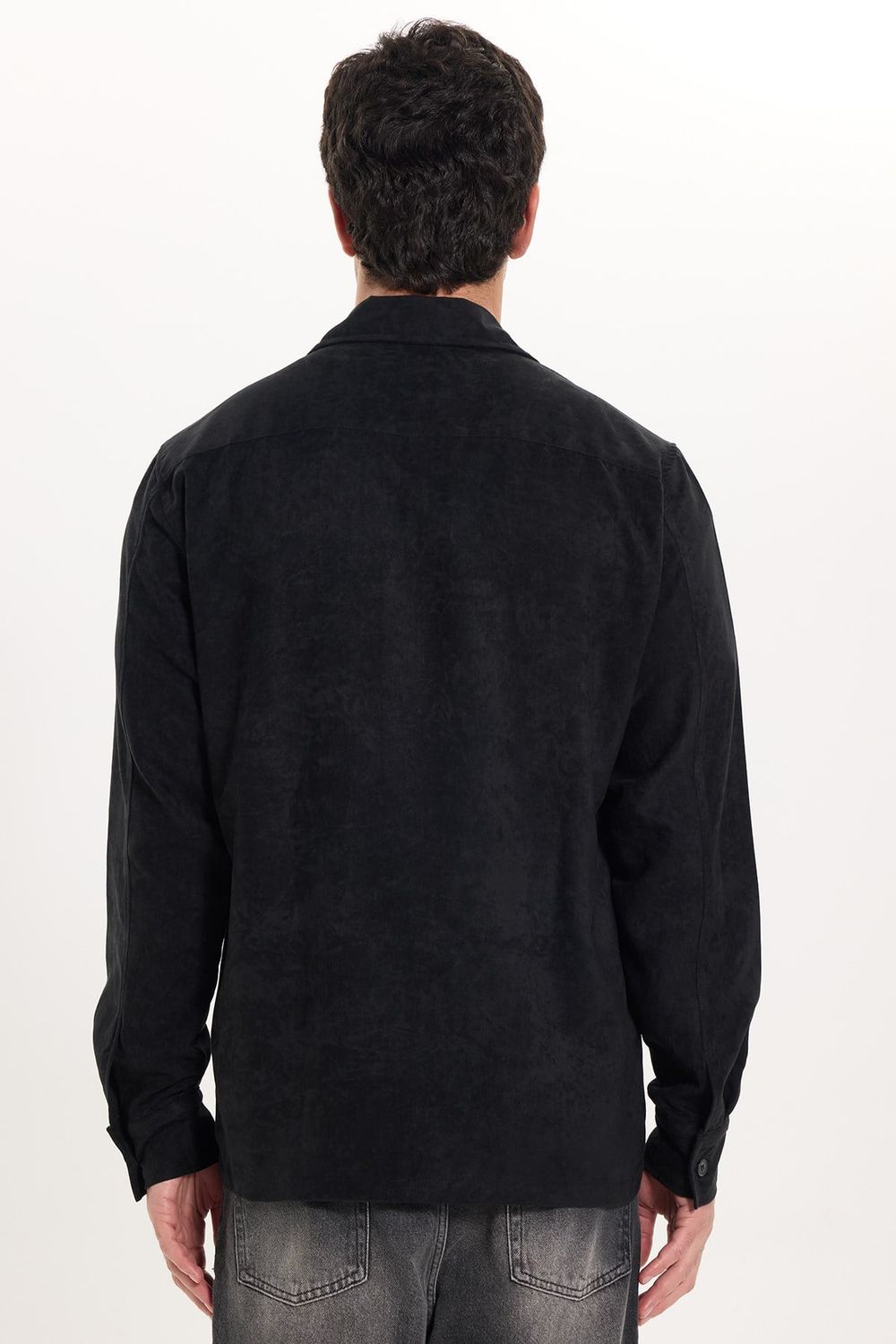 REGULAR FIT LONG SLV SUEDE PLAIN UNTE GÖMLEK CEKET